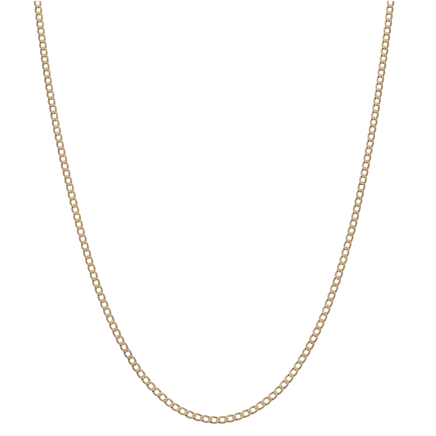 9ct Gold Curb Chain 18"