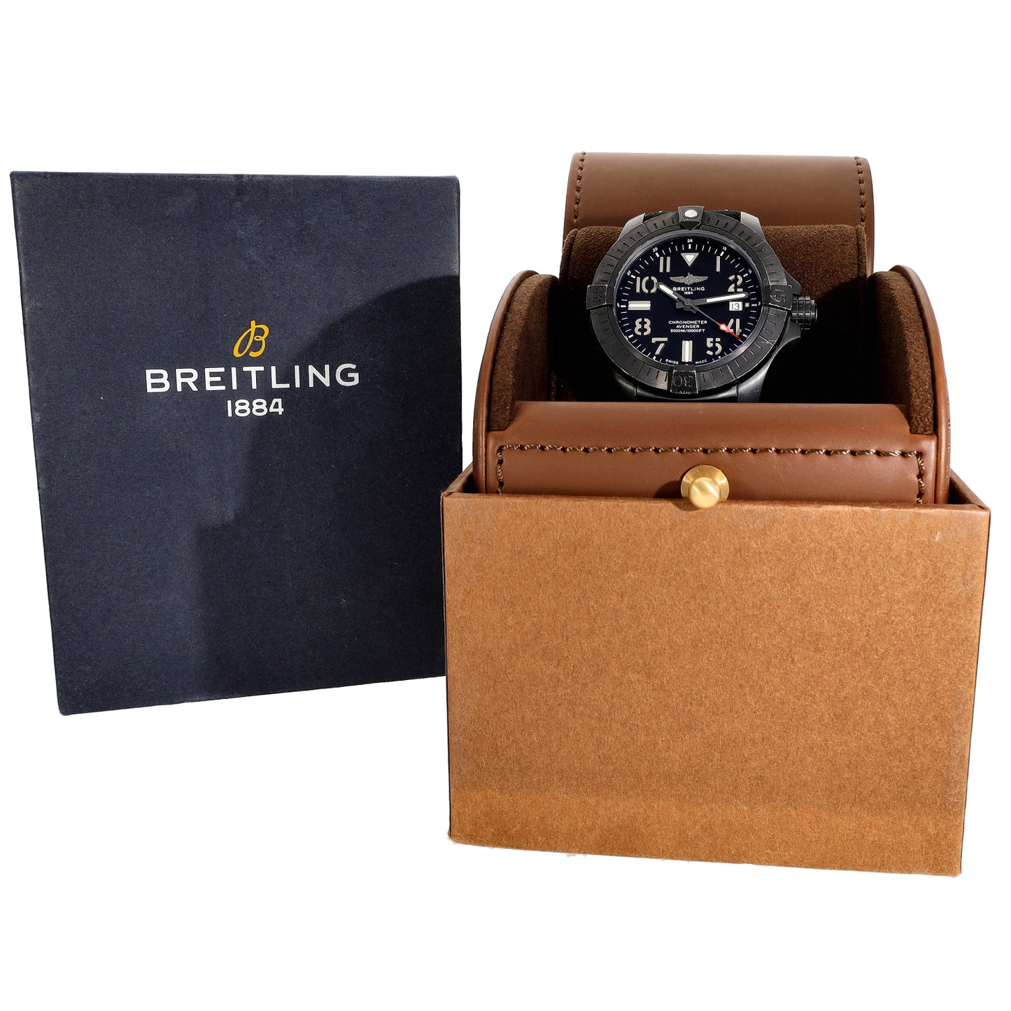 Breitling Avenger Seawolf V17319 45mm DLC Titanium Watch