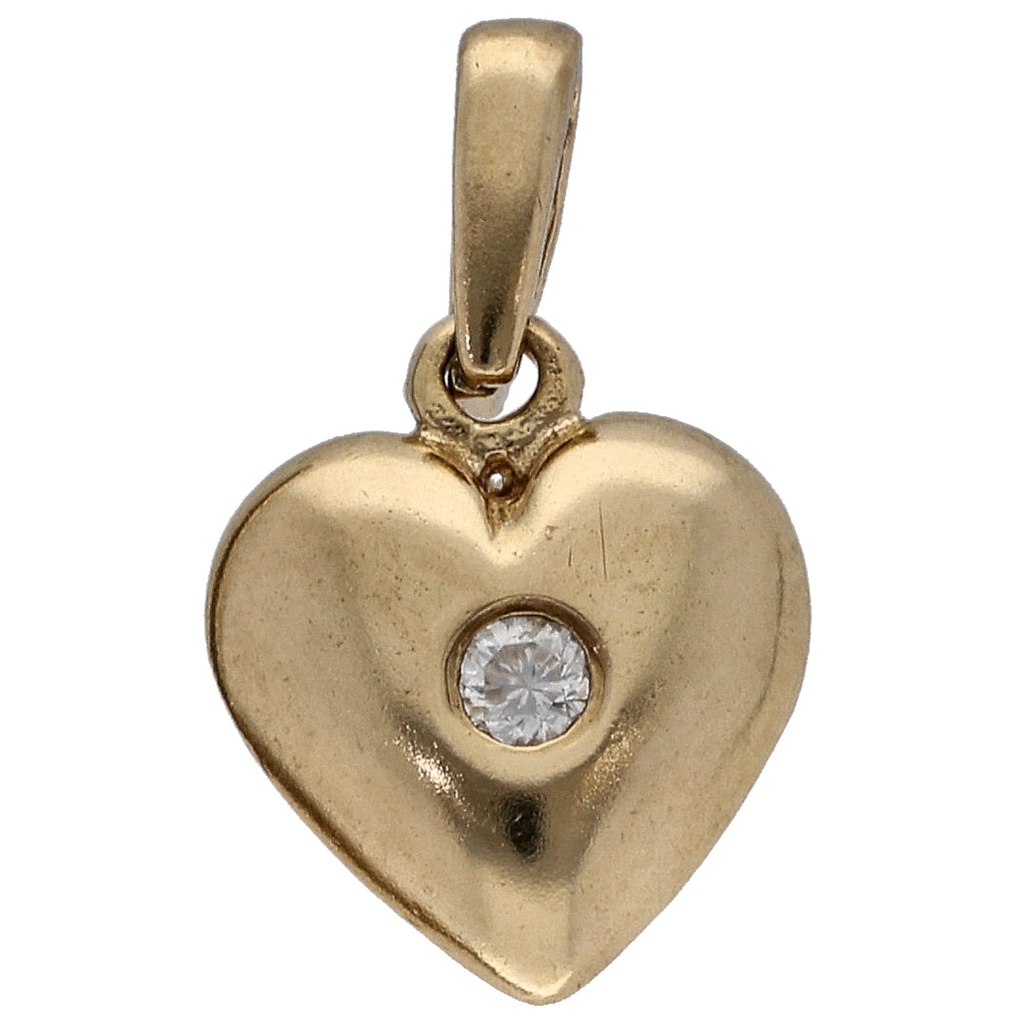 9ct Gold 0.05ct Diamond Heart Pendant