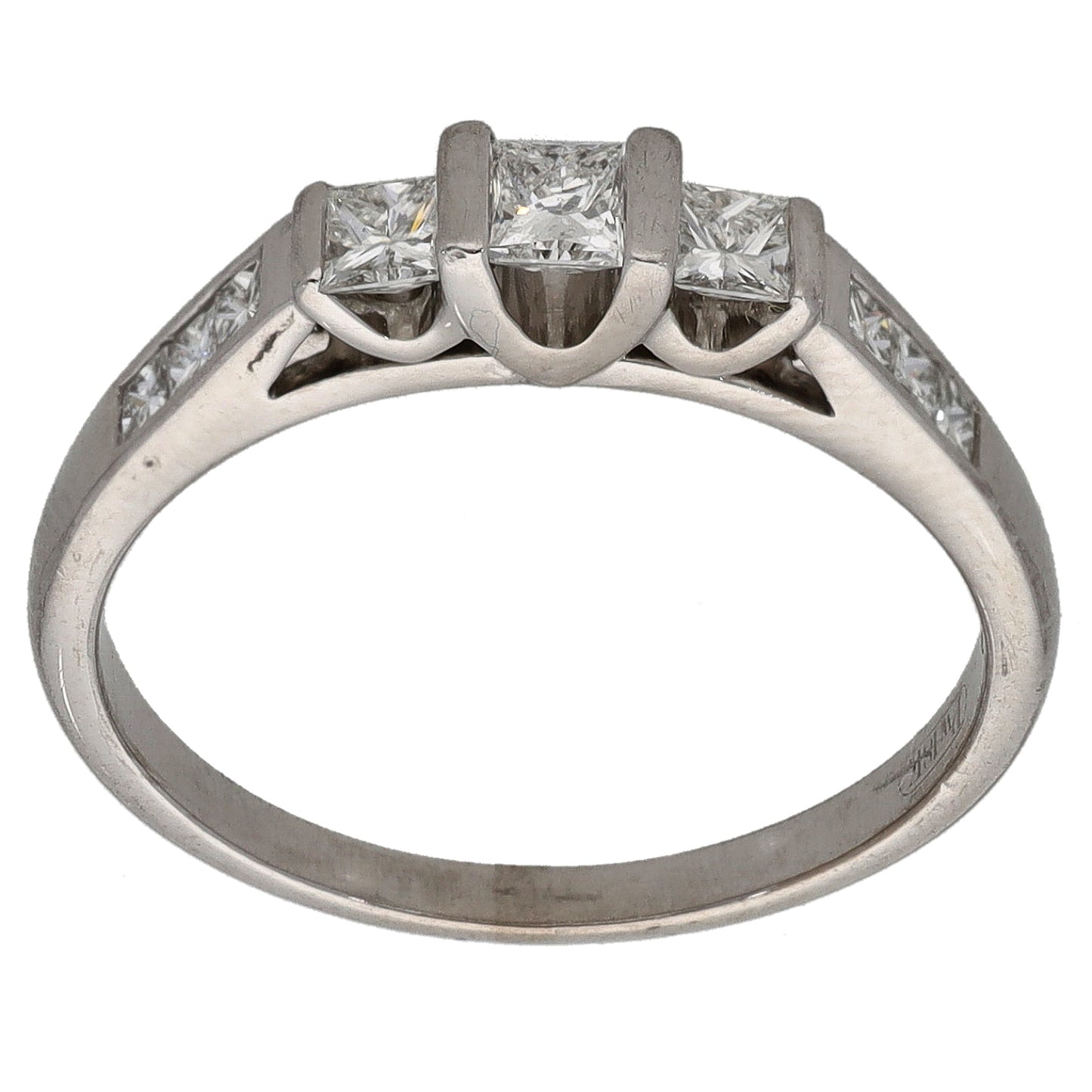 18ct White Gold 0.58ct Diamond Dress/Cocktail Ring Size N