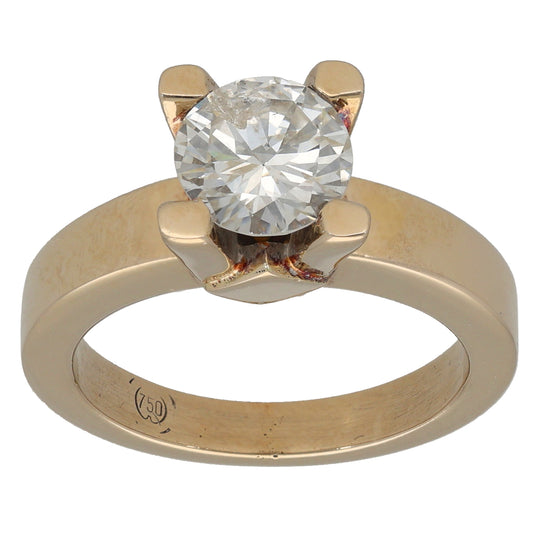 18ct Gold 1.67ct Diamond Solitaire Ring Size N