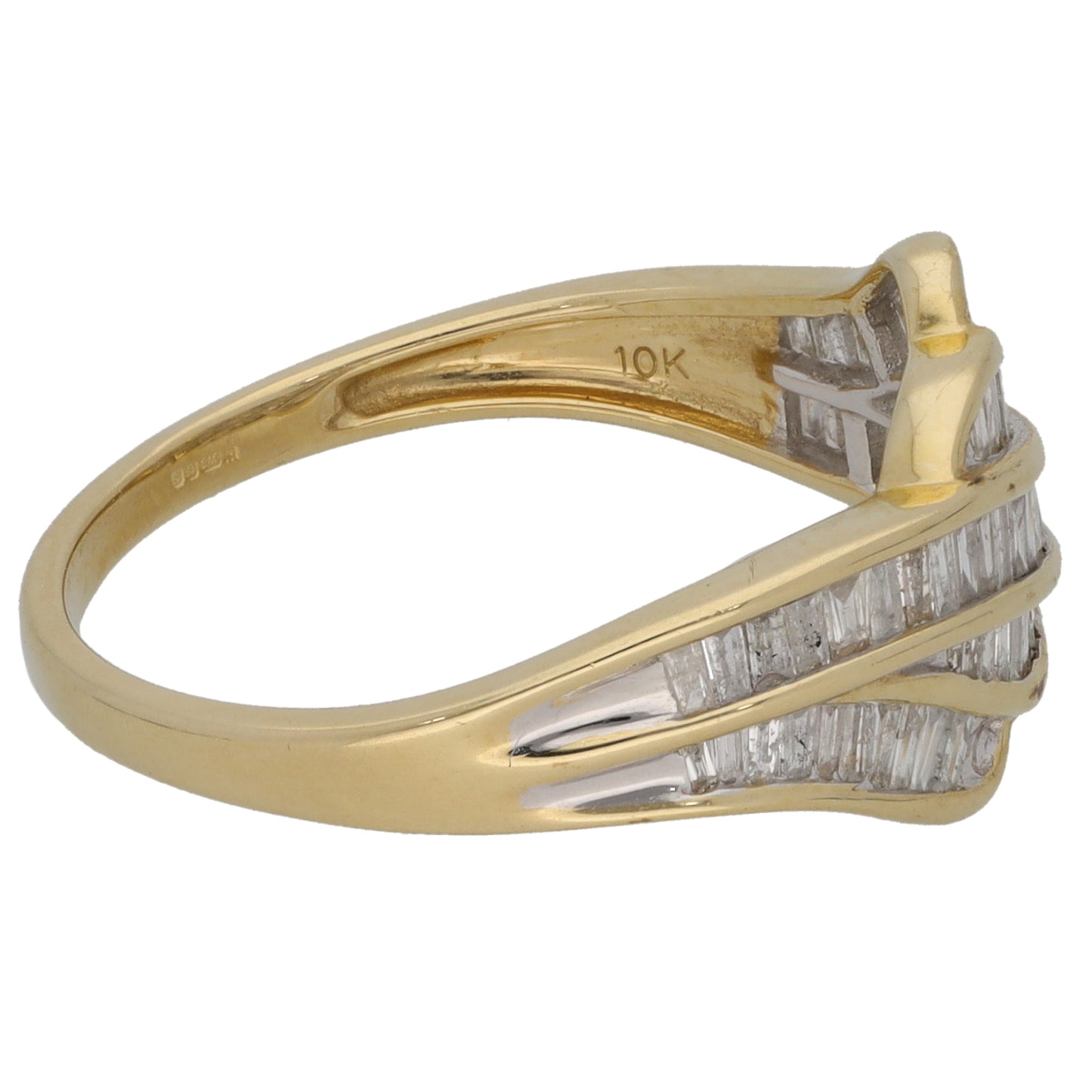 9ct Gold 0.50ct Diamond Dress/Cocktail Ring Size P