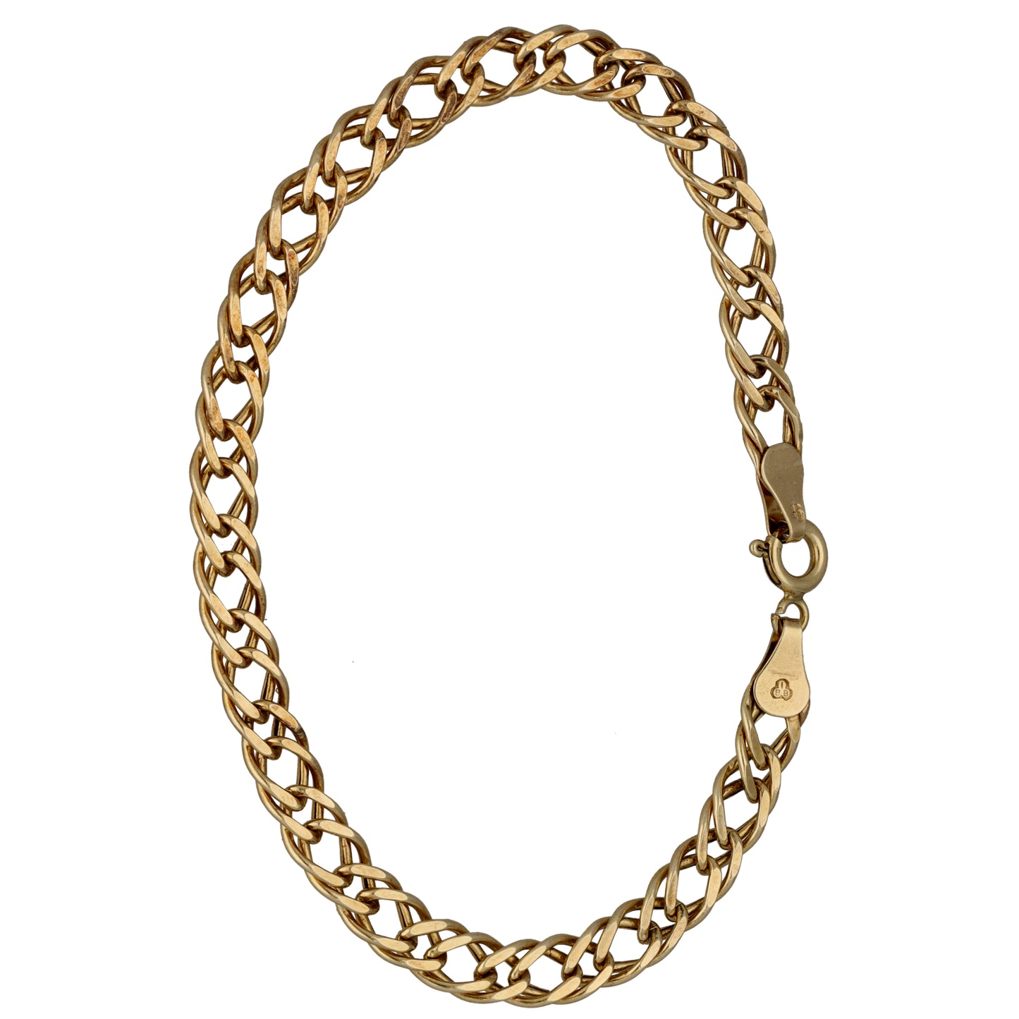 9ct Gold Double Curb Bracelet