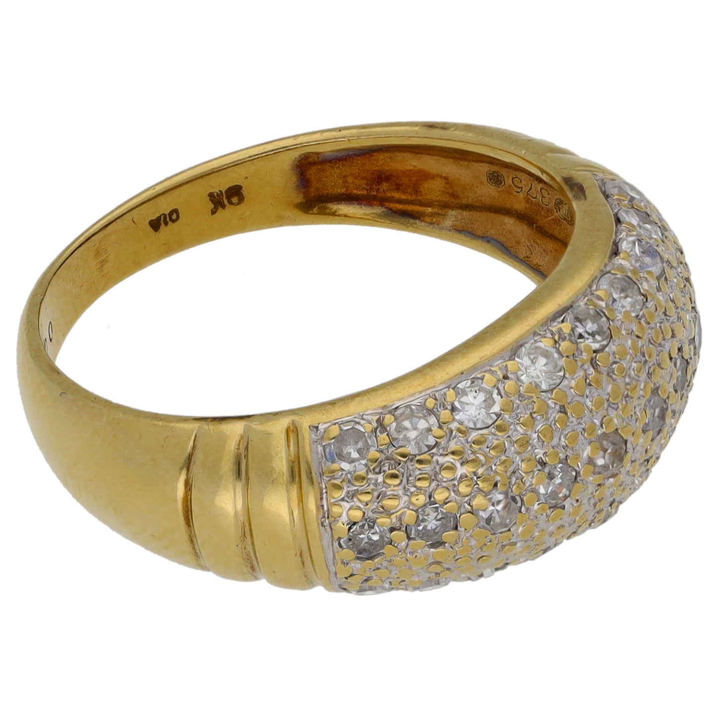 9ct Gold 0.50ct Diamond Half Eternity Ring Size N