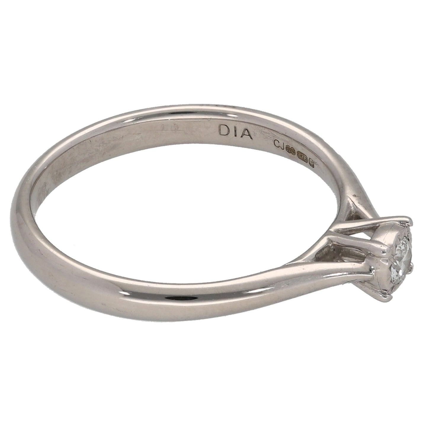 9ct Gold 0.10ct Diamond Solitaire Ring Size M