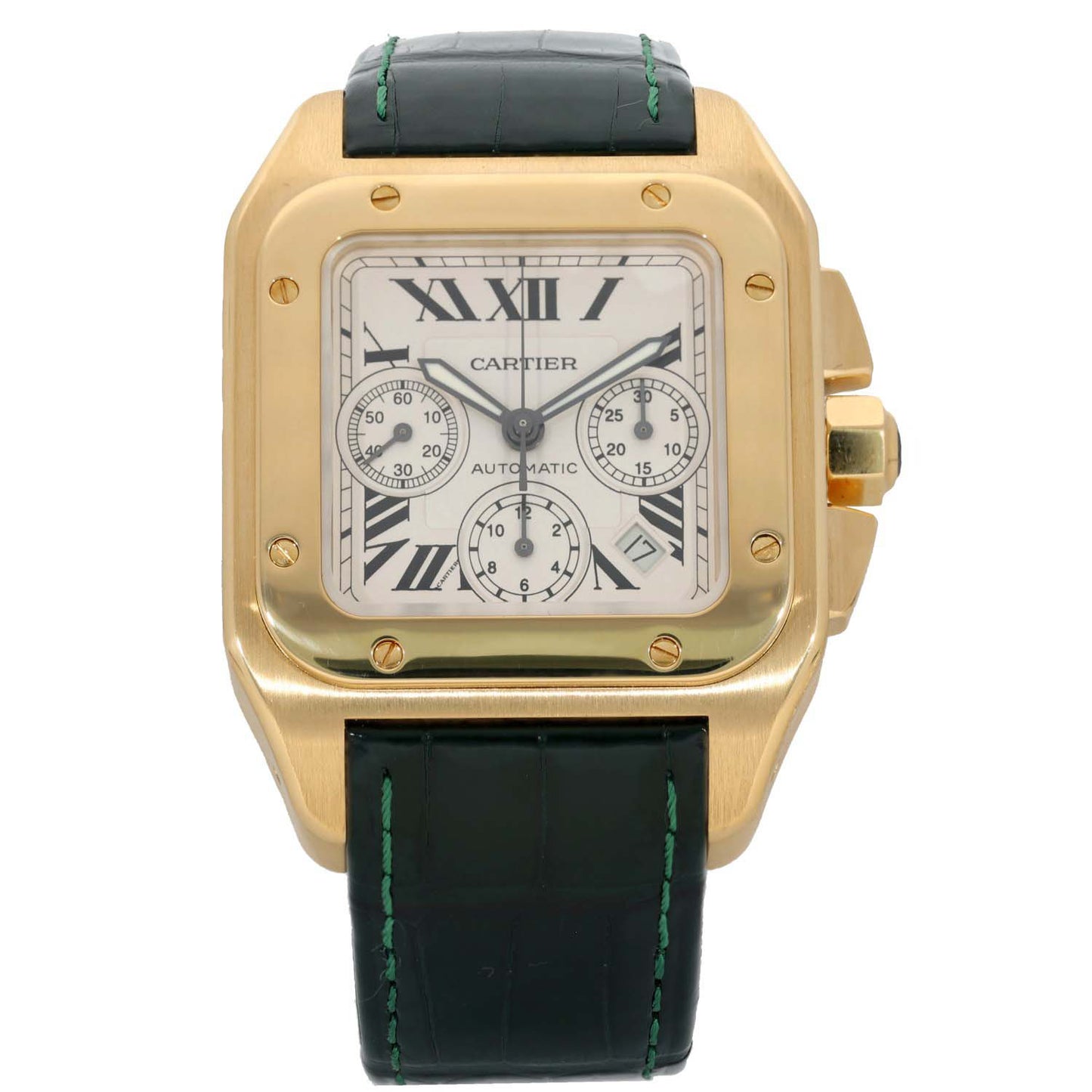 Cartier Santos 100 W20096Y1 41mm Gold Watch