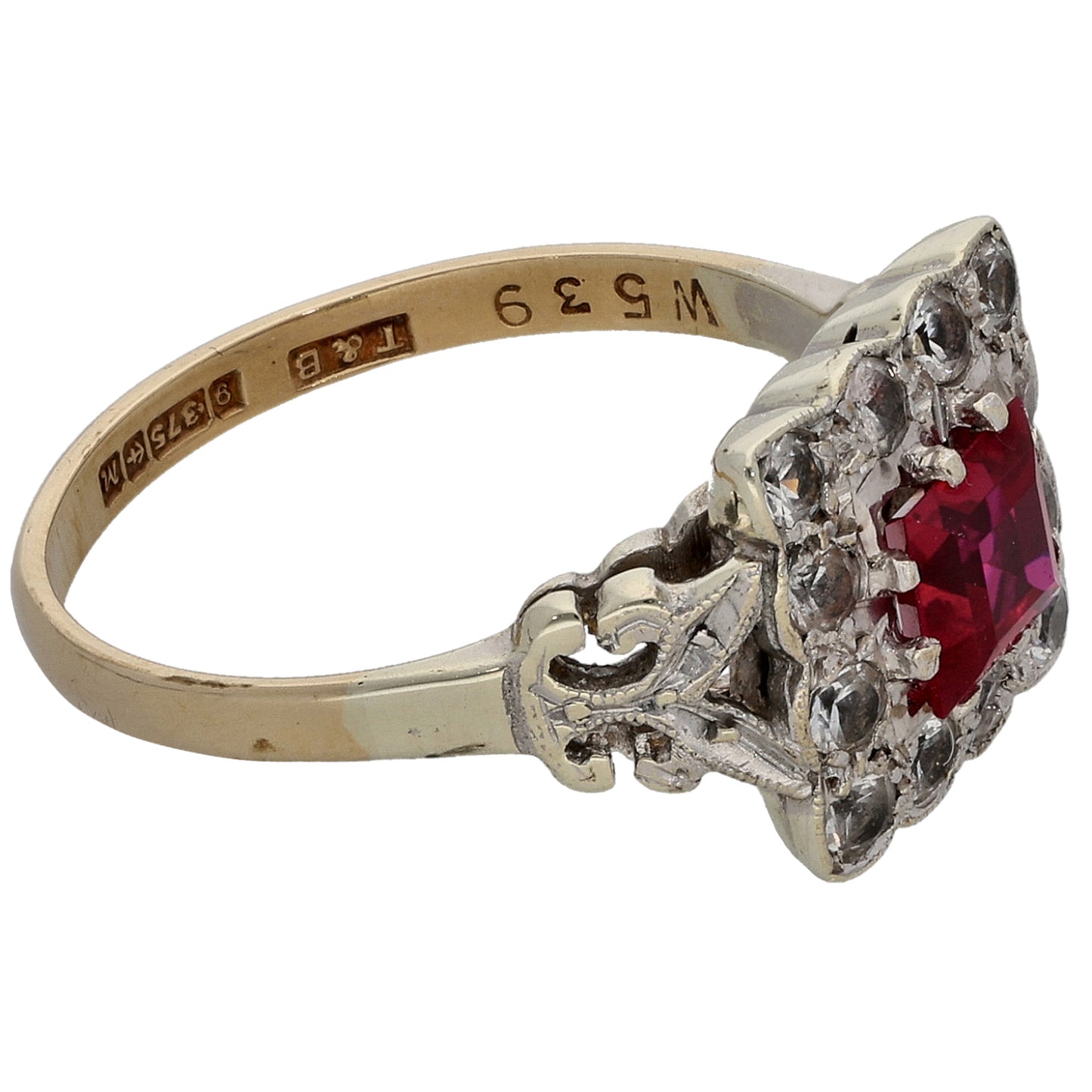 9ct Gold Imitation Dress/Cocktail Ring Size M