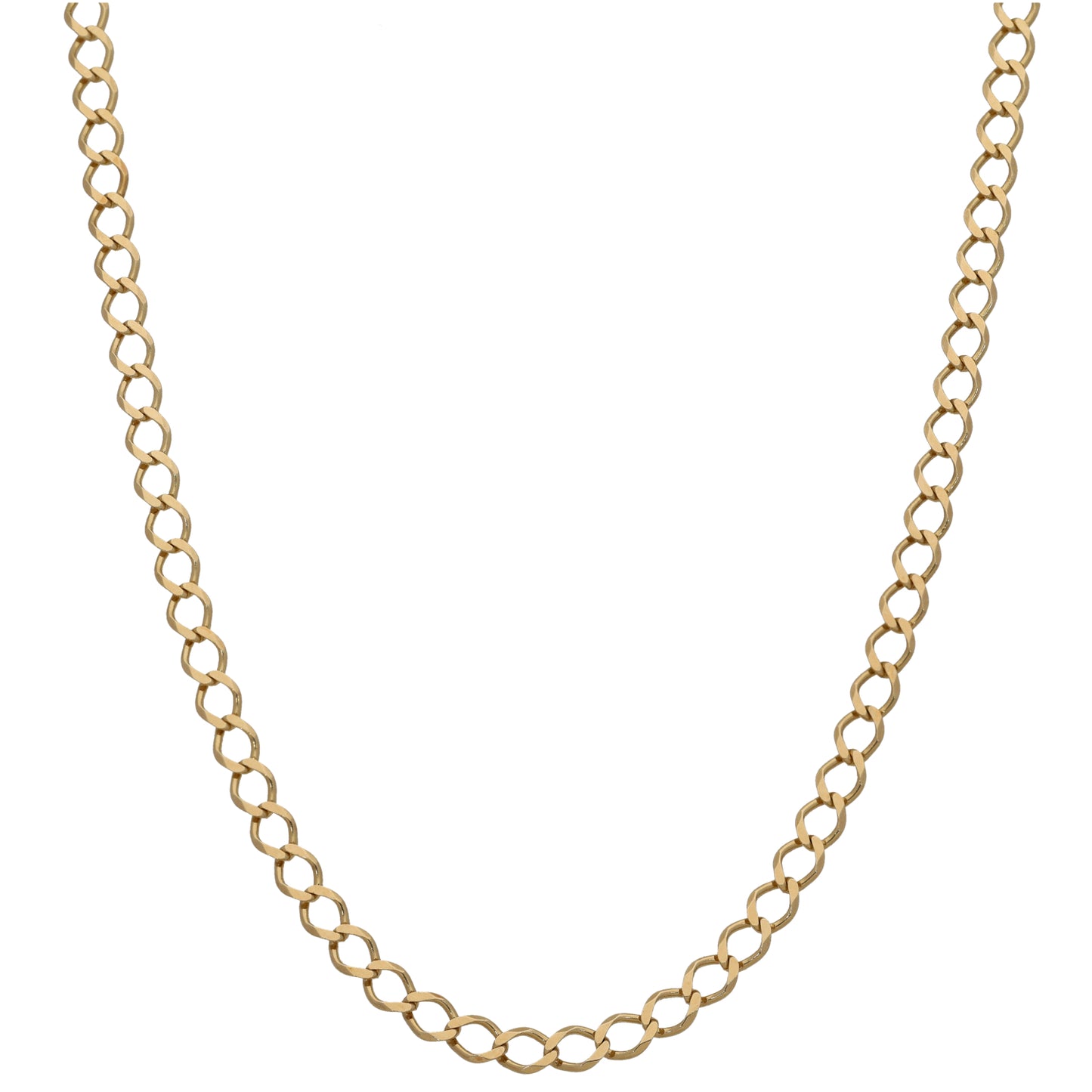 9ct Gold Curb Chain 22"