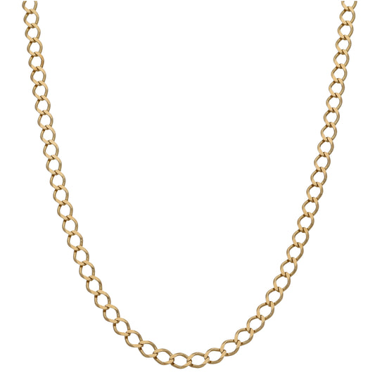 9ct Gold Curb Chain 22"