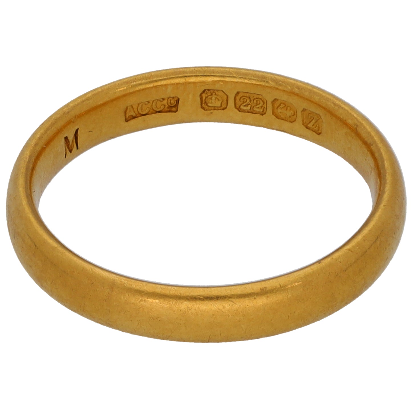 22ct Gold Plain Wedding Ring Size L