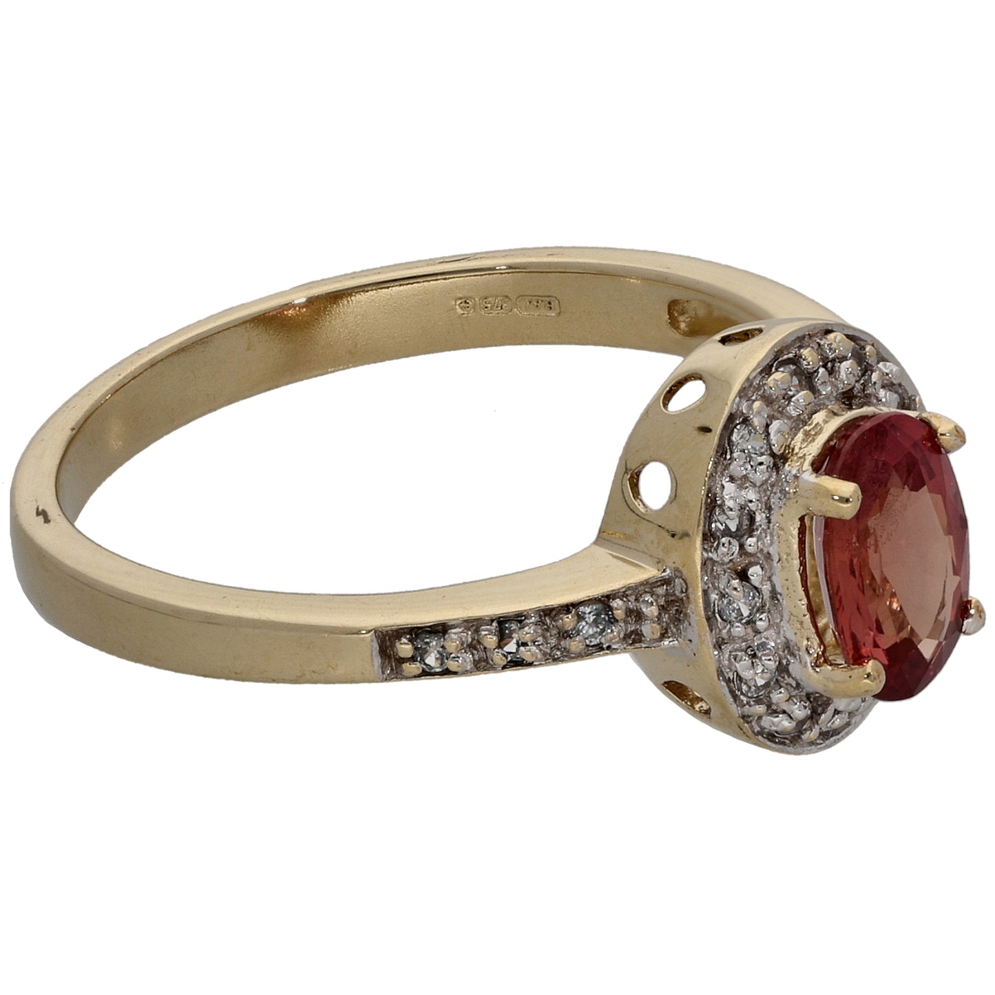 9ct Gold Andesine & Imitation Dress/Cocktail Ring Size N