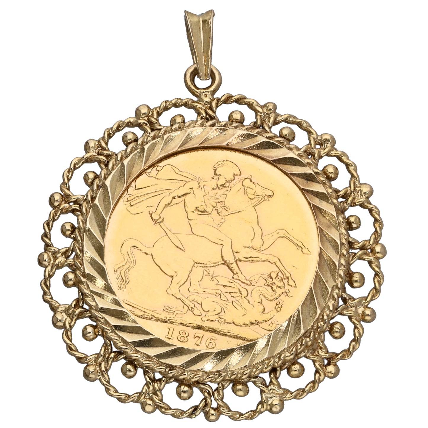 9ct Gold Full Sovereign Coin Pendant