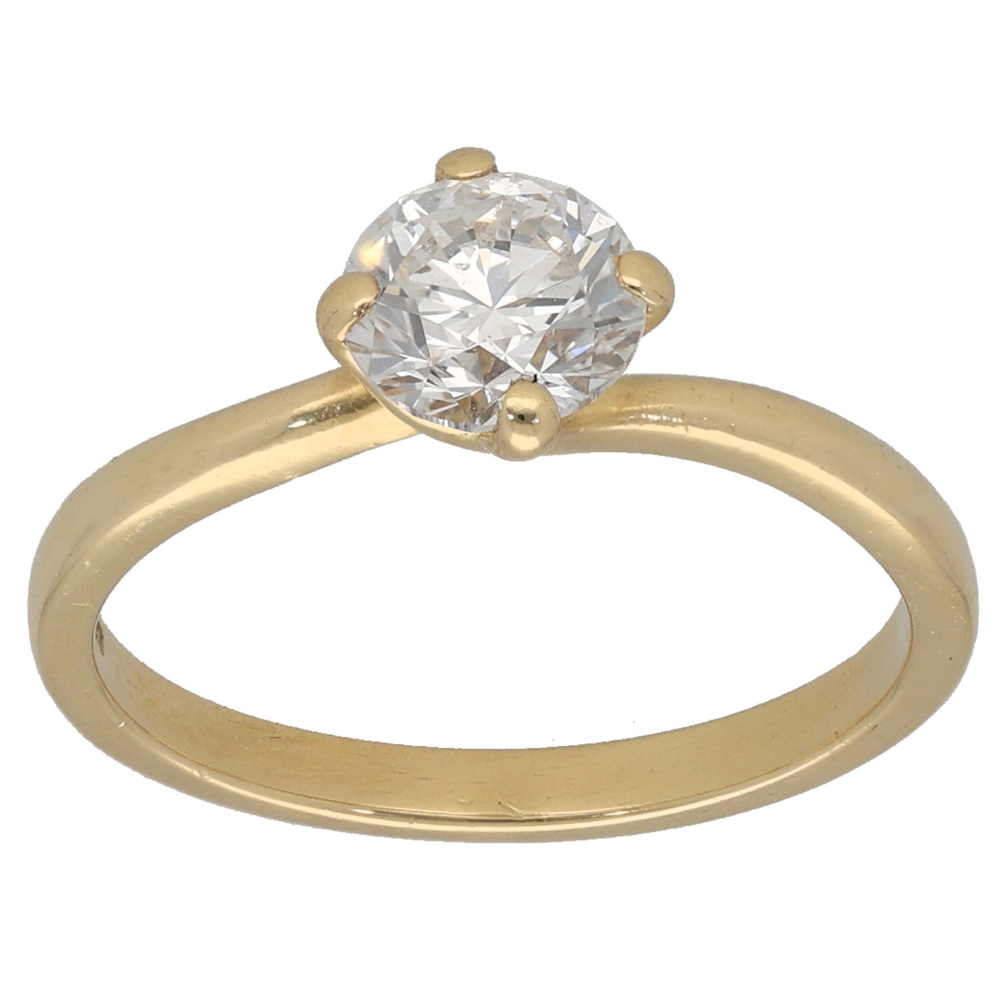 18ct Gold 0.90ct Diamond Solitaire Ring Size L