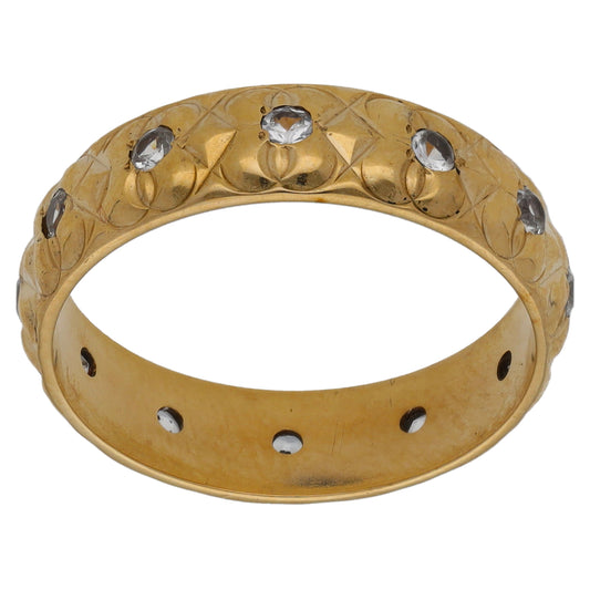 9ct Gold Cubic Zirconia Eternity Ring Size K