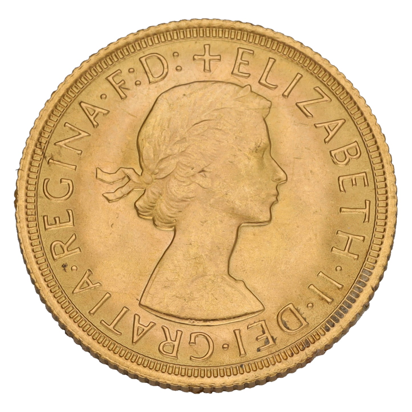 22ct Gold Queen Elizabeth II Full Sovereign Coin 1968