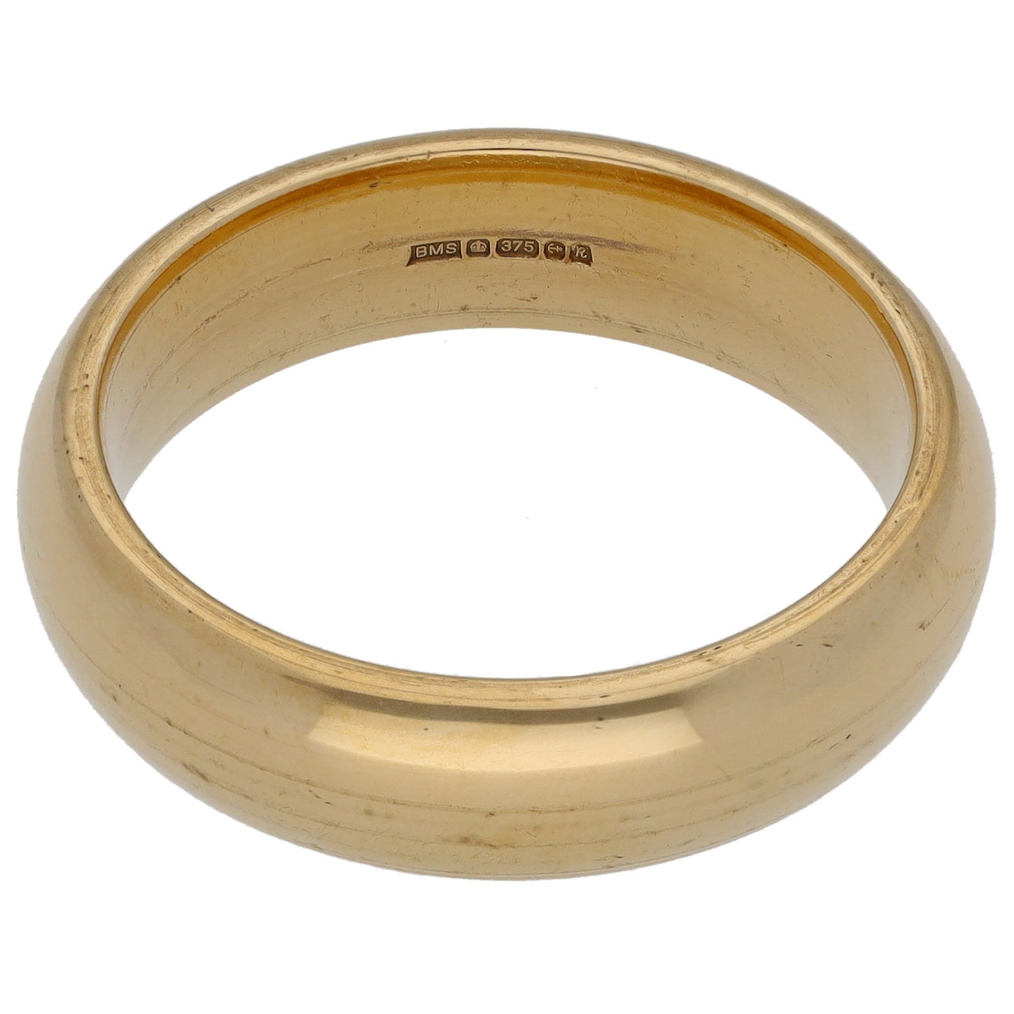 9ct Gold Plain Wedding Ring Size S
