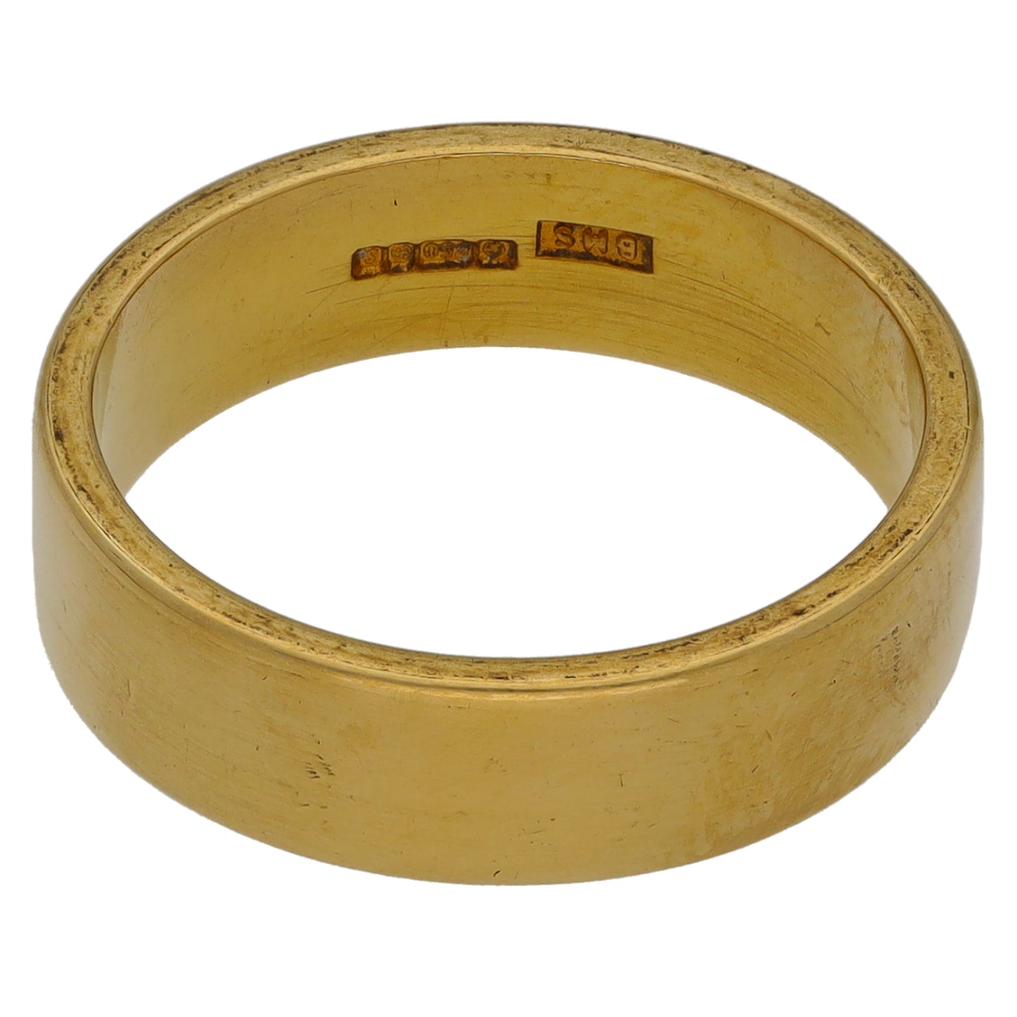 18ct Gold Plain Wedding Ring Size L