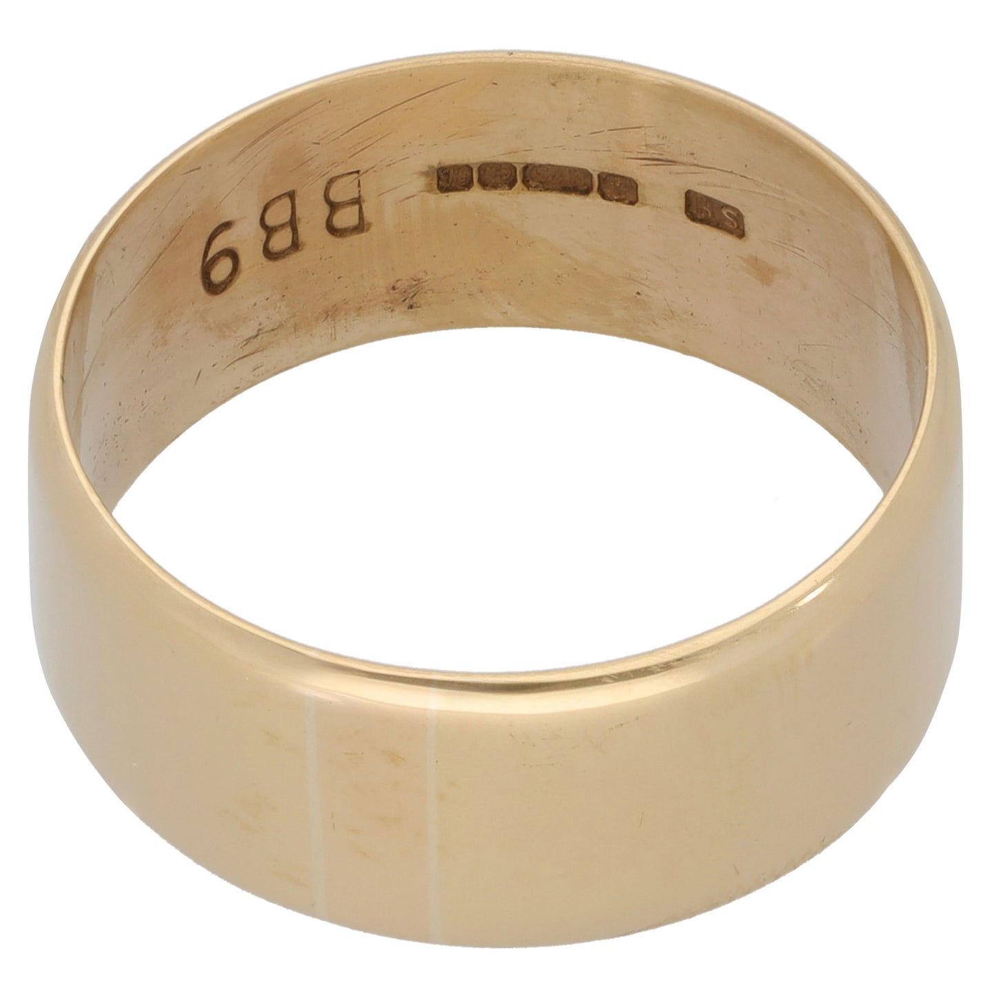 9ct Gold Plain Wedding Ring Size S