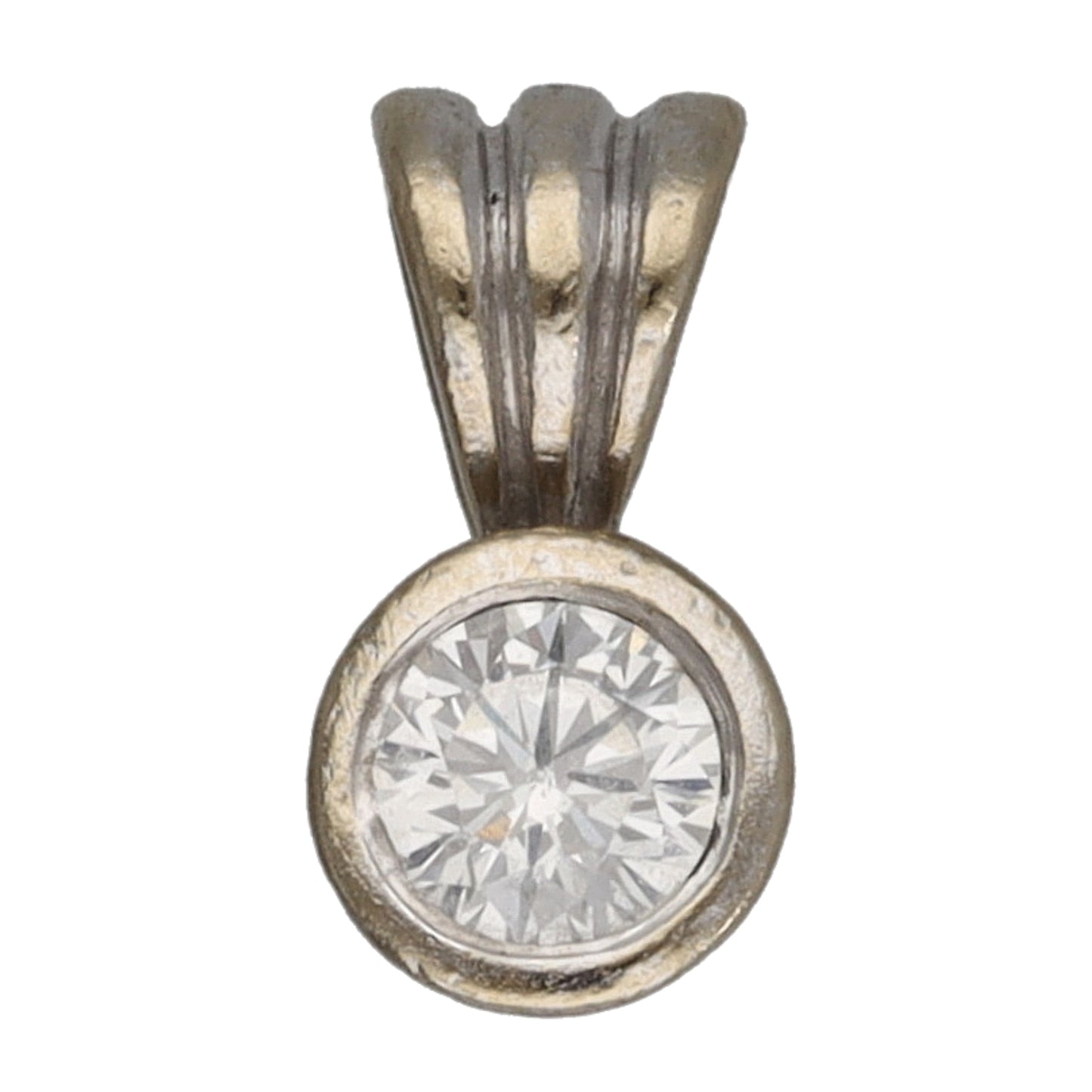 18ct White Gold 0.25ct Diamond Solitaire Pendant