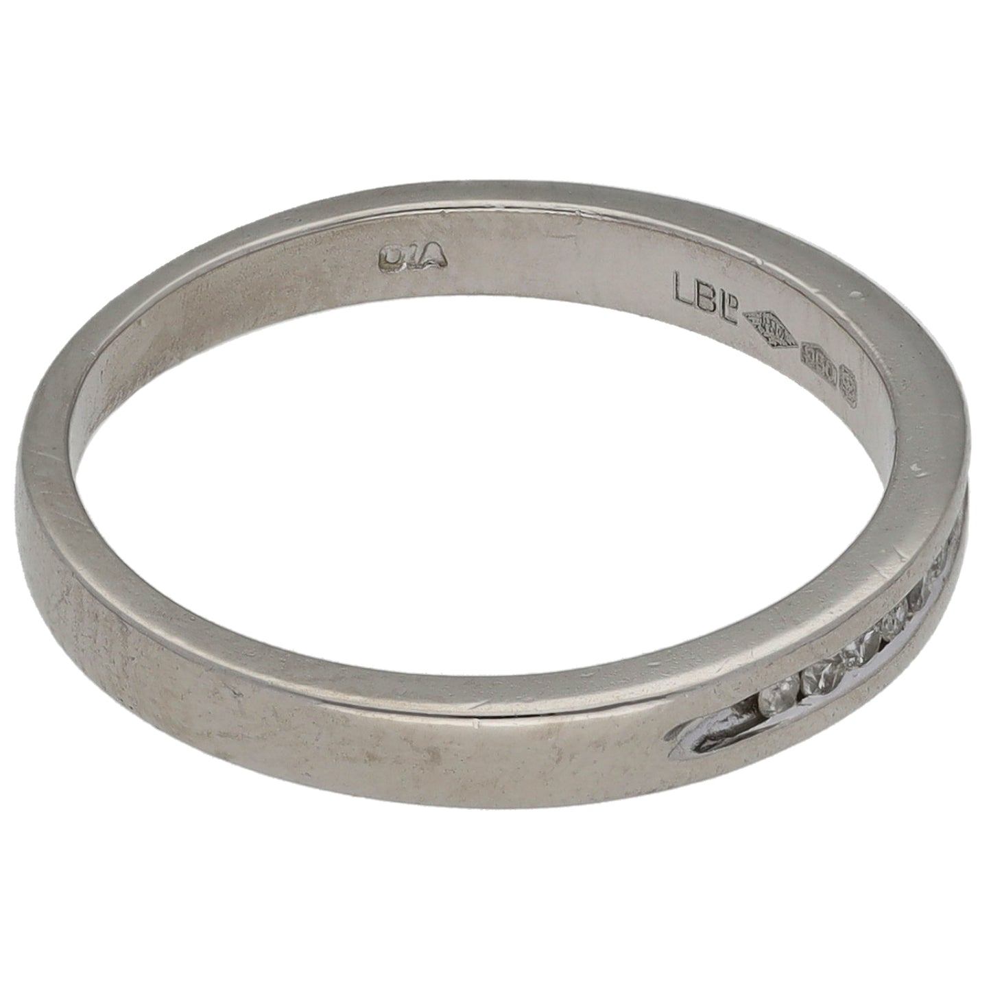 Platinum 0.07ct Diamond Alternative Ring Size M