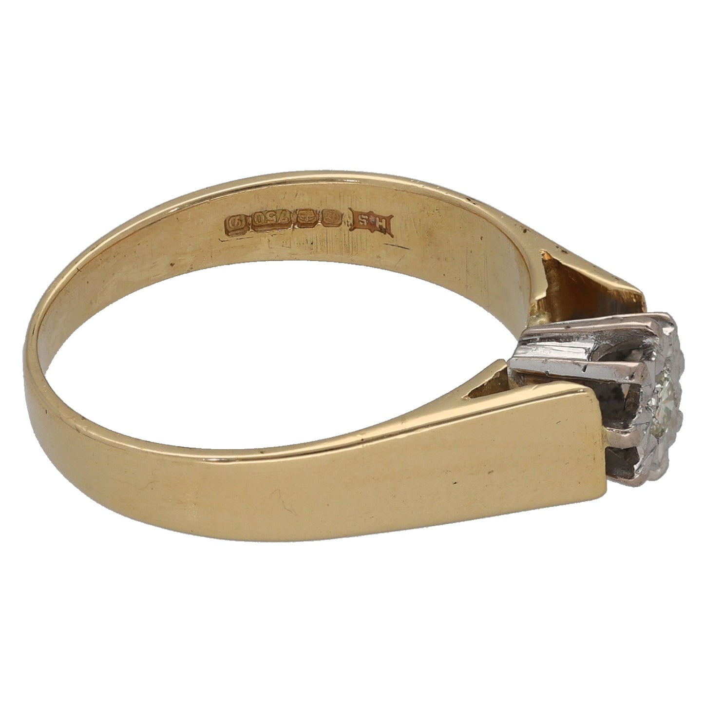 18ct Gold 0.05ct Diamond Solitaire Ring Size N