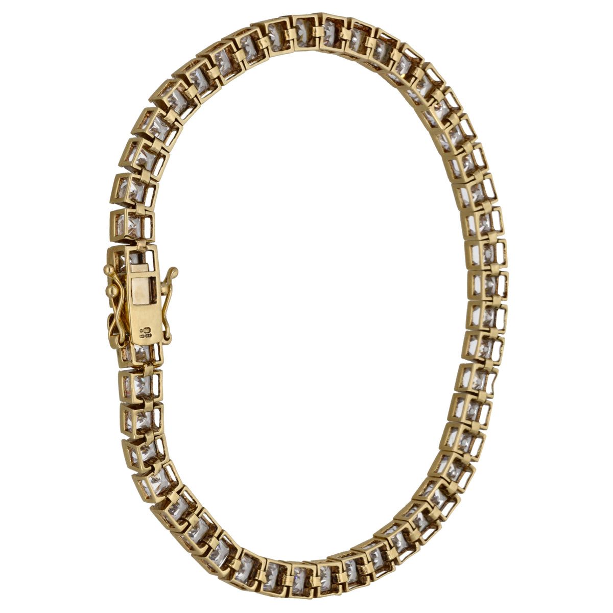 9ct Gold Cubic Zirconia Line/Tennis Bracelet