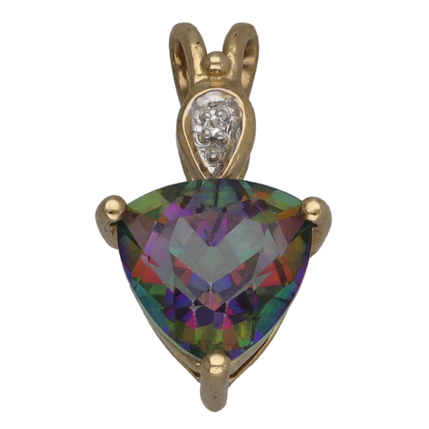 9ct Gold Coated Topaz & Imitation Dress/Cocktail Pendant
