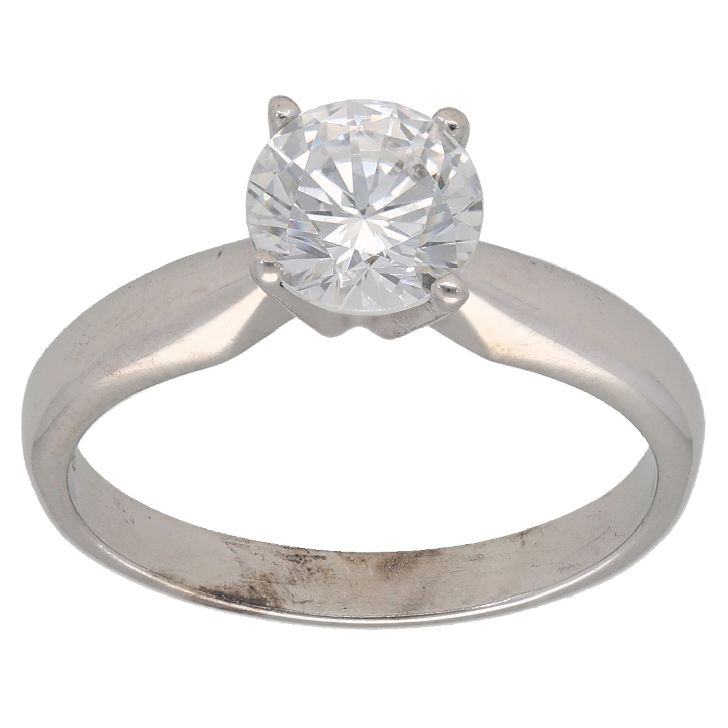 9ct Gold Cubic Zirconia Single Stone Ring Size L