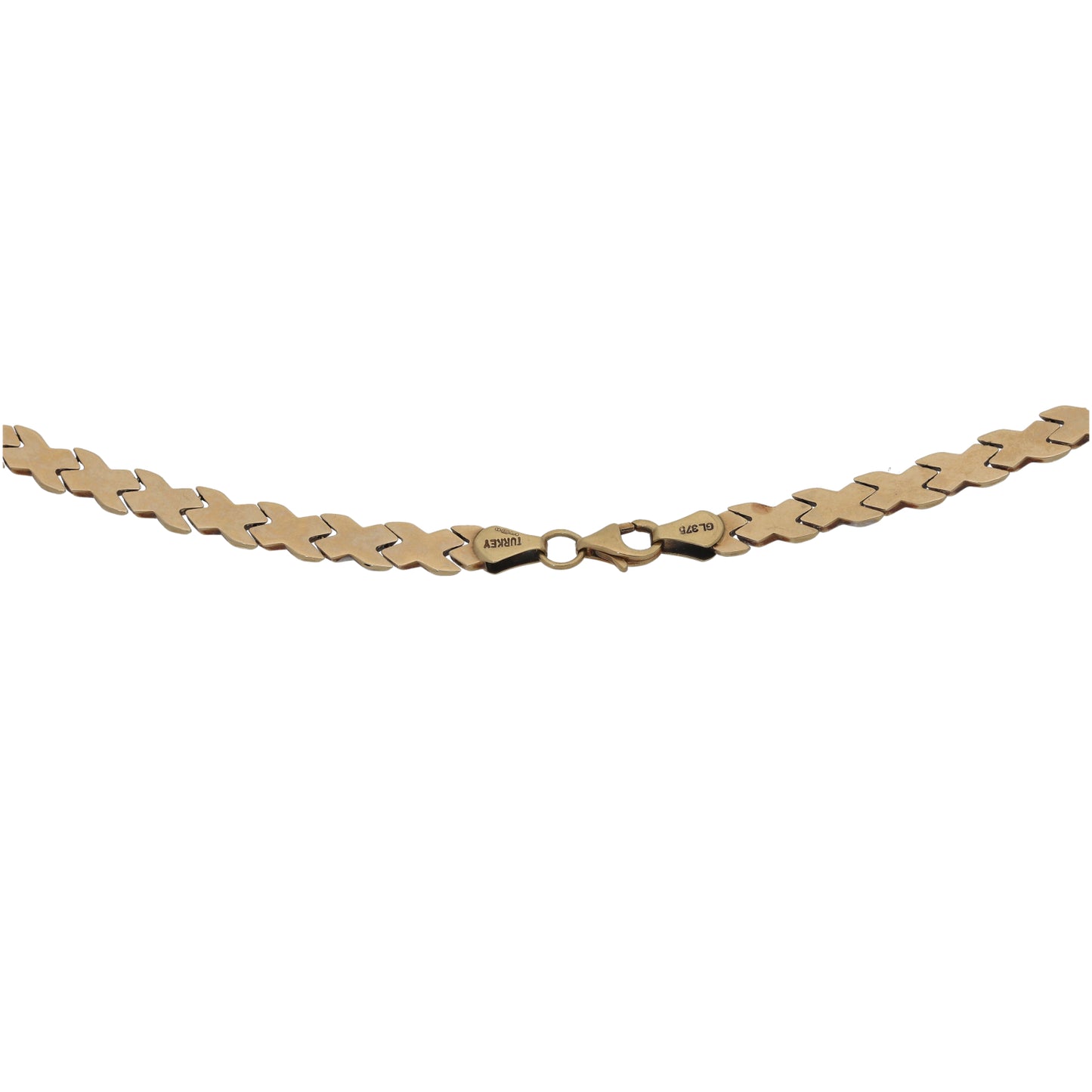 9ct Bicolour Gold Fancy Necklace 18"