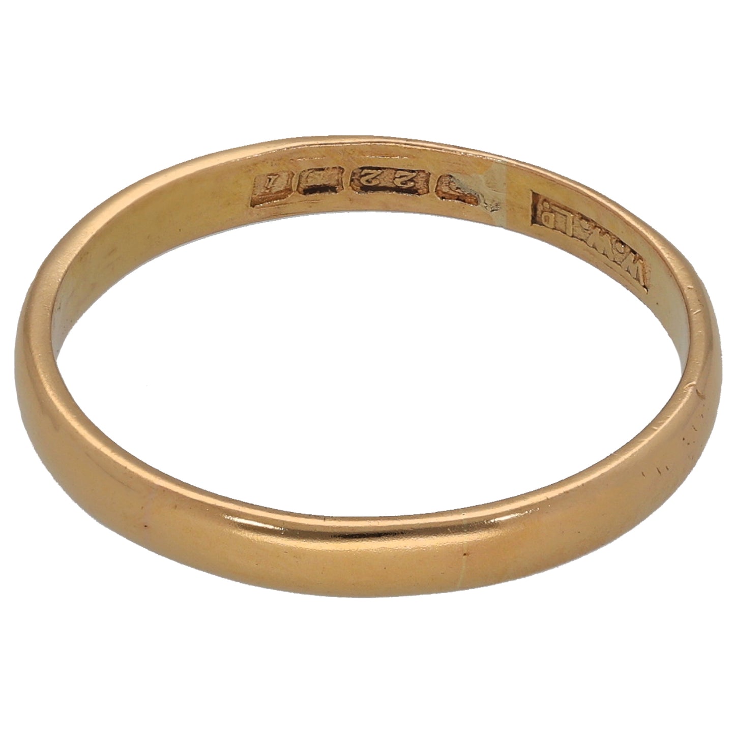 22ct Gold Plain Wedding Ring Size U