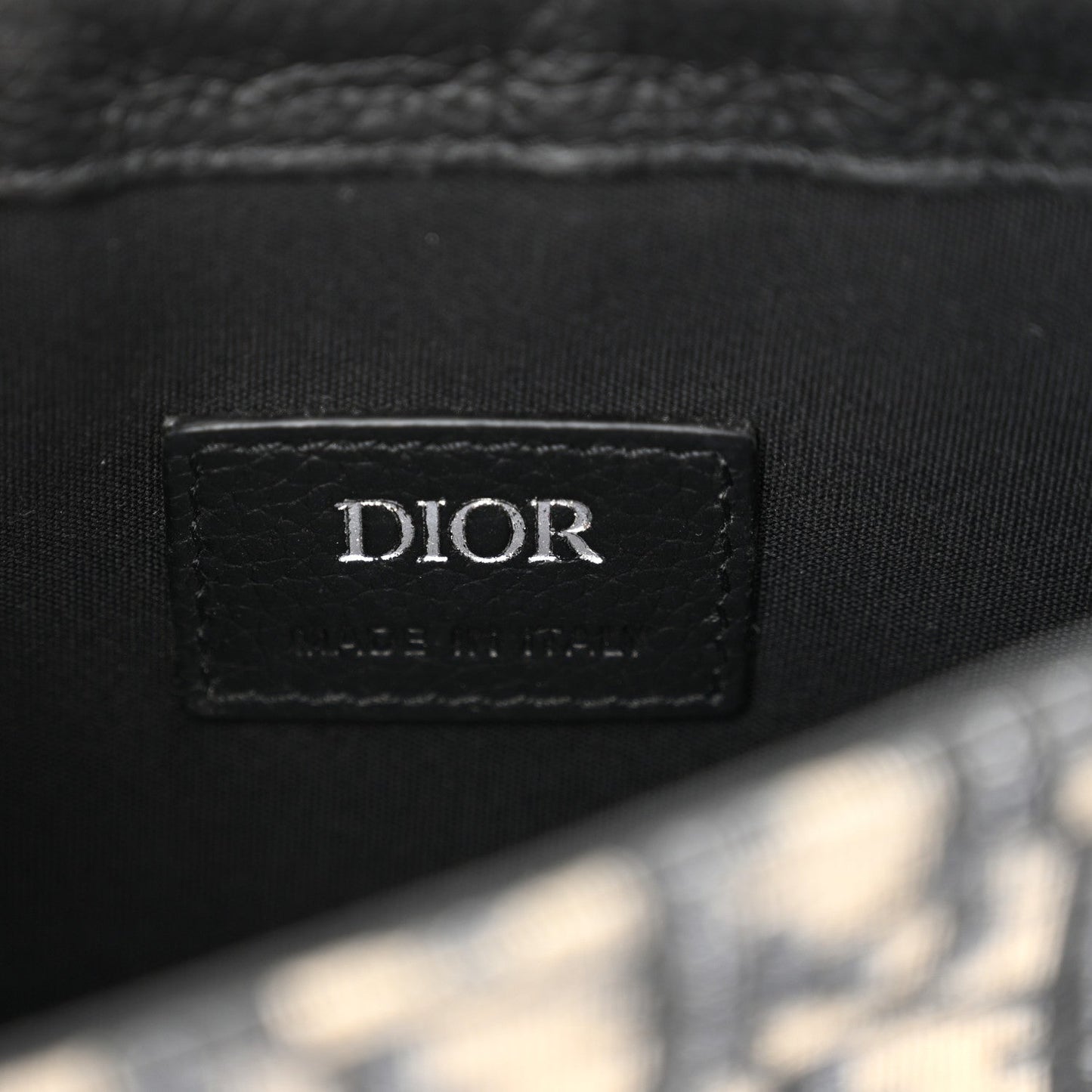 Christian Dior Saddle Messenger Oblique Canvas Bag - Beige & Black