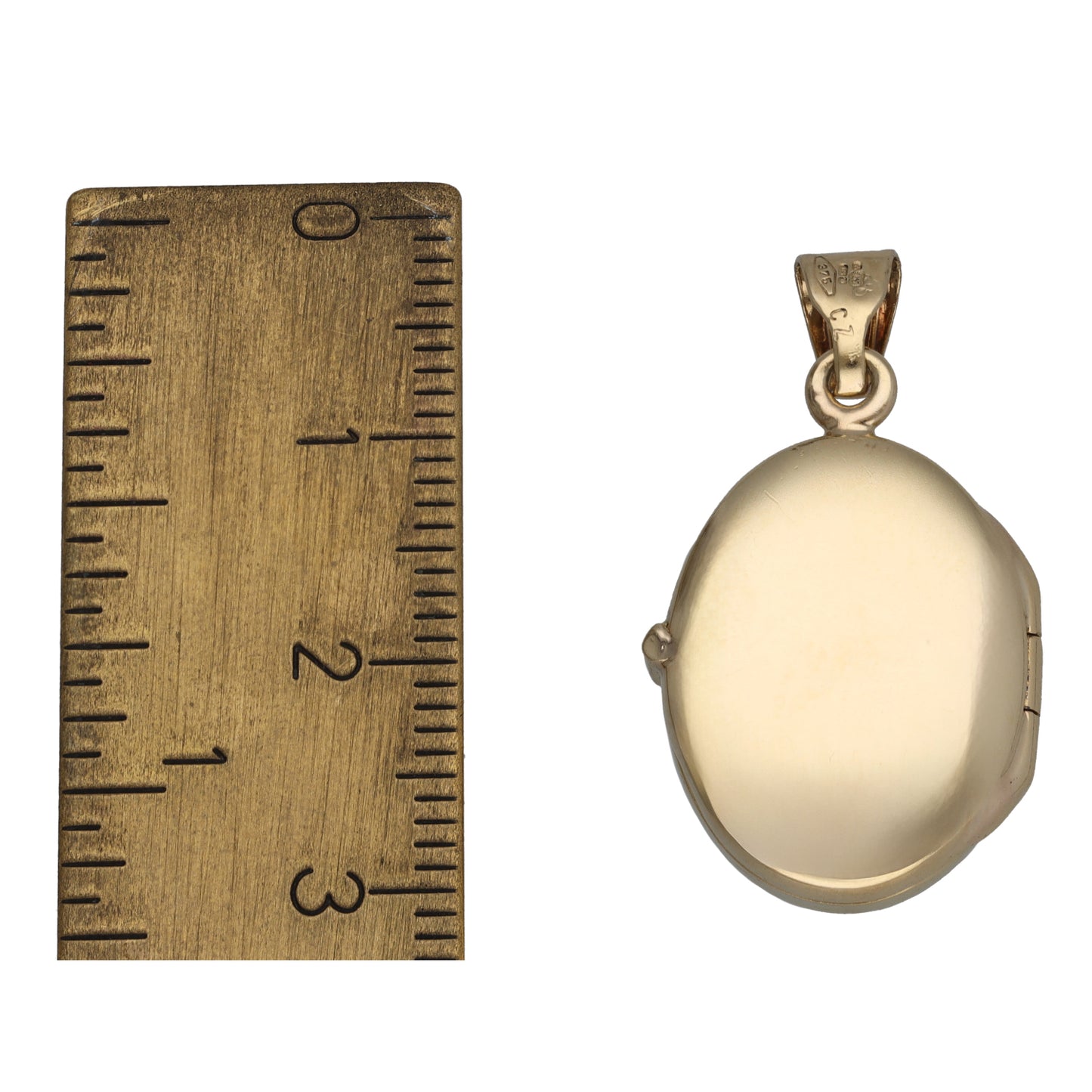 9ct Gold Cubic Zirconia Locket Pendant