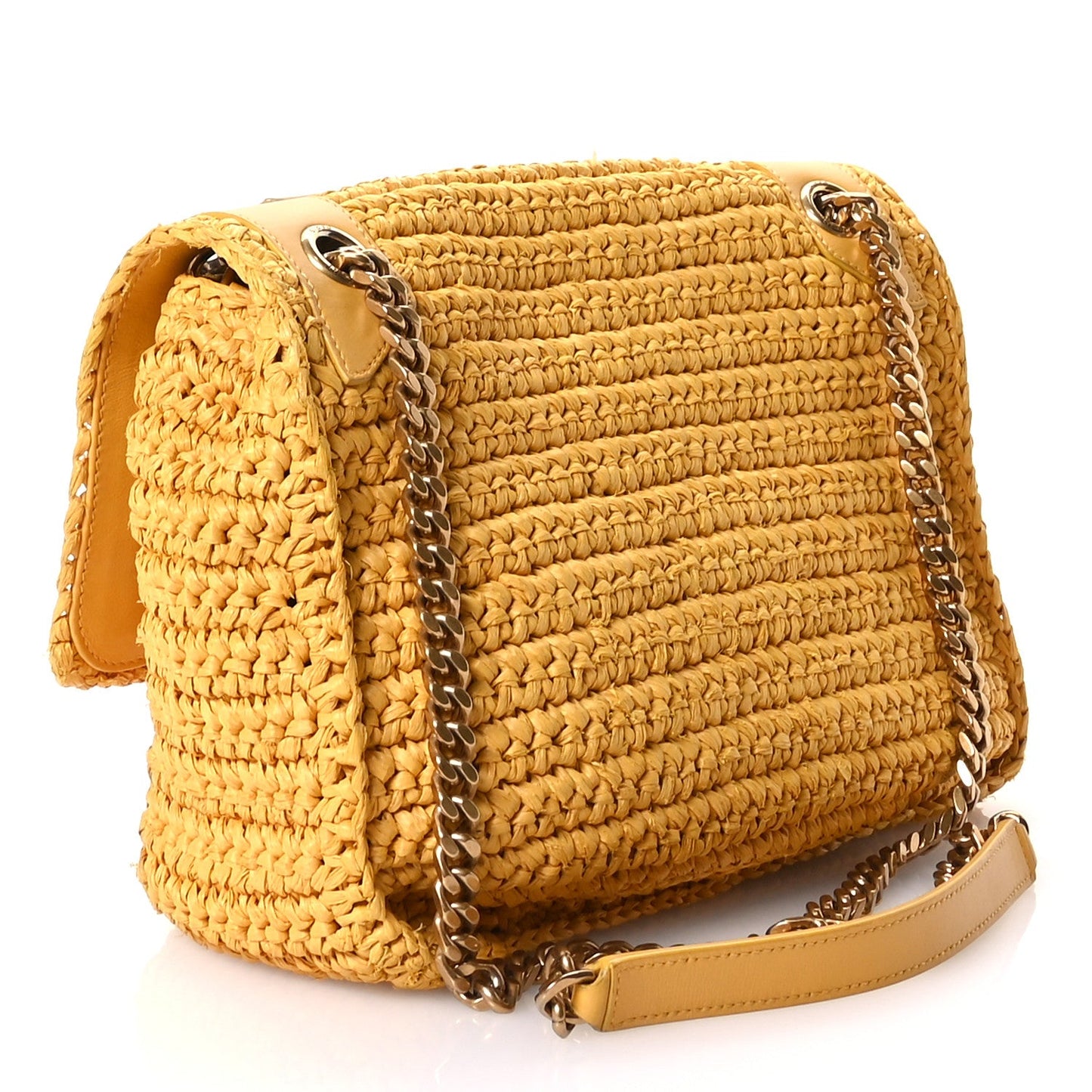 Yves Saint Laurent Niki Medium Raffia Bag - Wheat