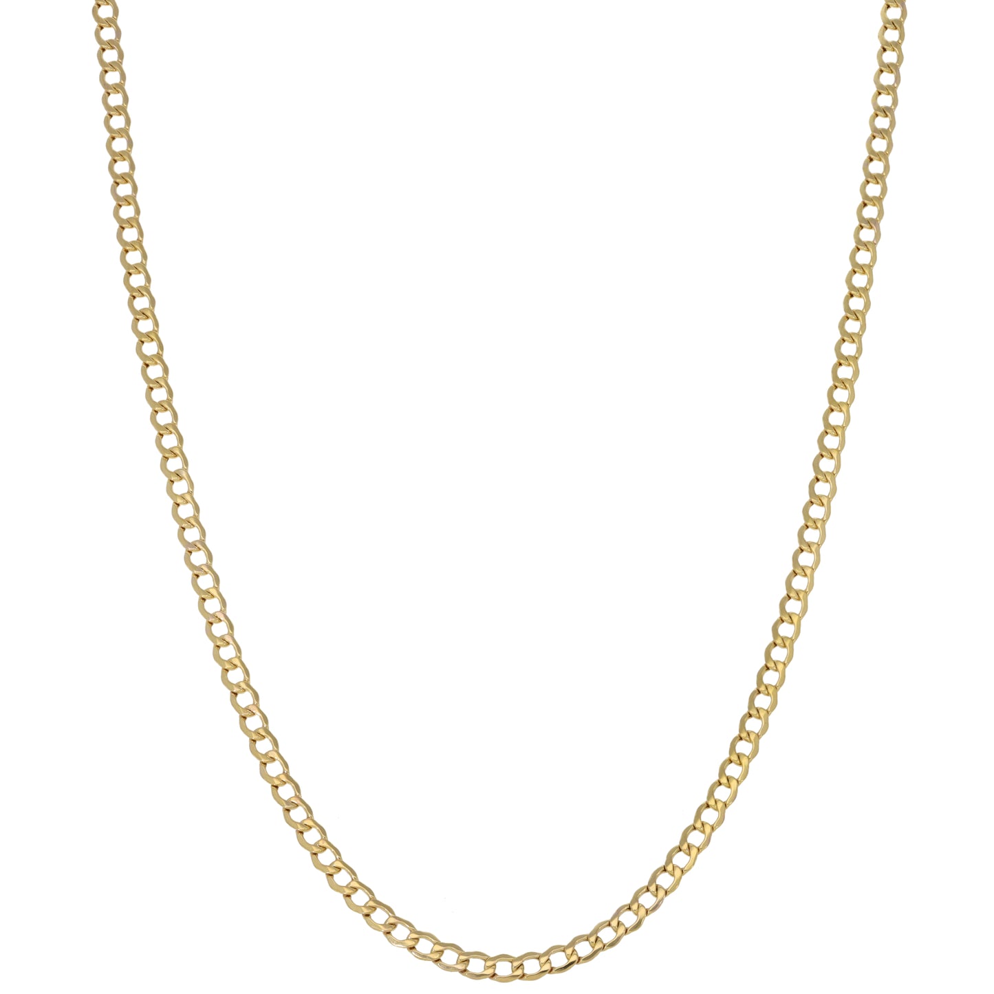 New 9ct Gold Curb Chain 18"