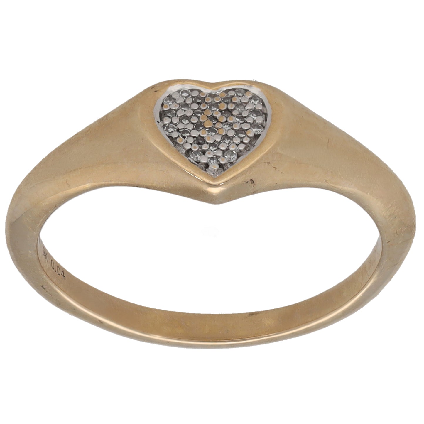 9ct Gold 0.04ct Diamond Alternative Ring Size L