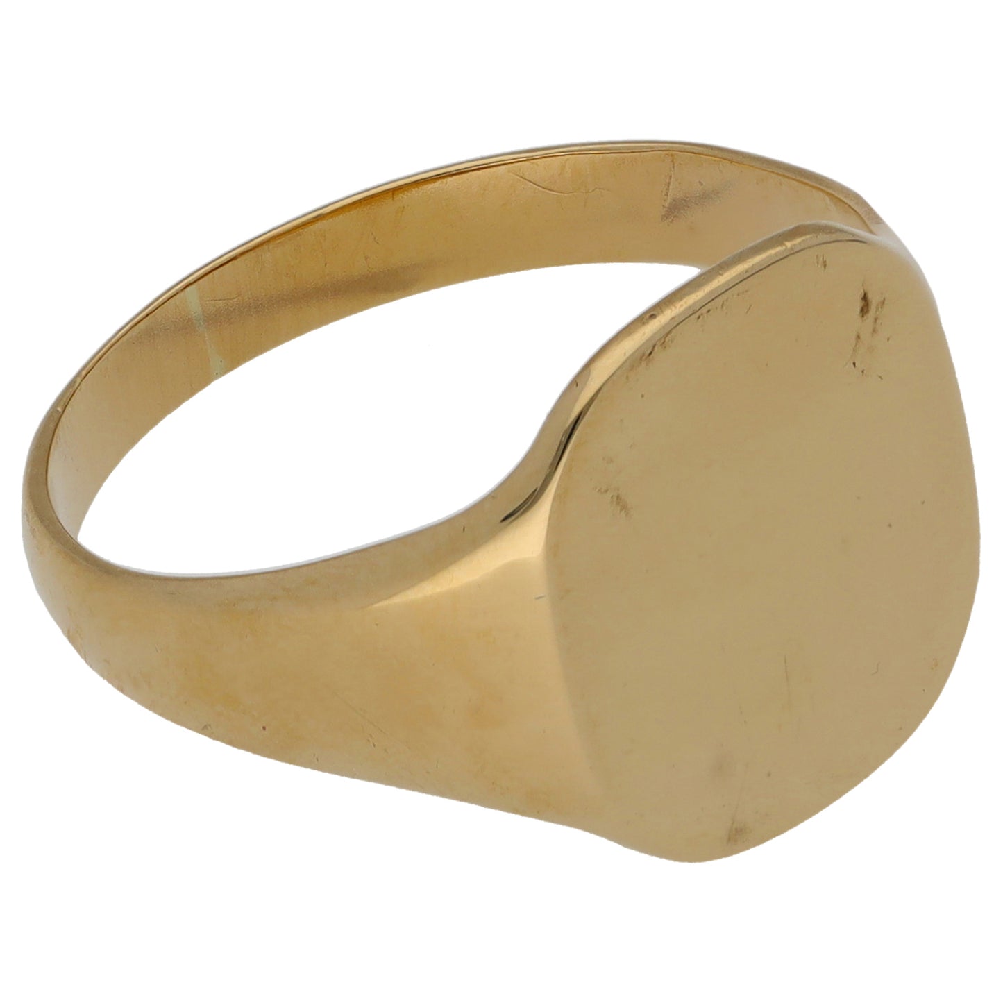 9ct Gold Plain Signet Ring Size Q