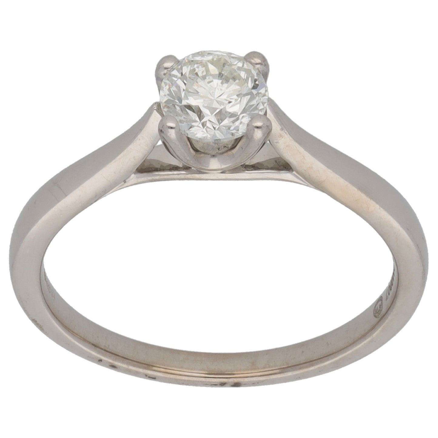 18ct White Gold 0.50ct Diamond Solitaire Ring Size L