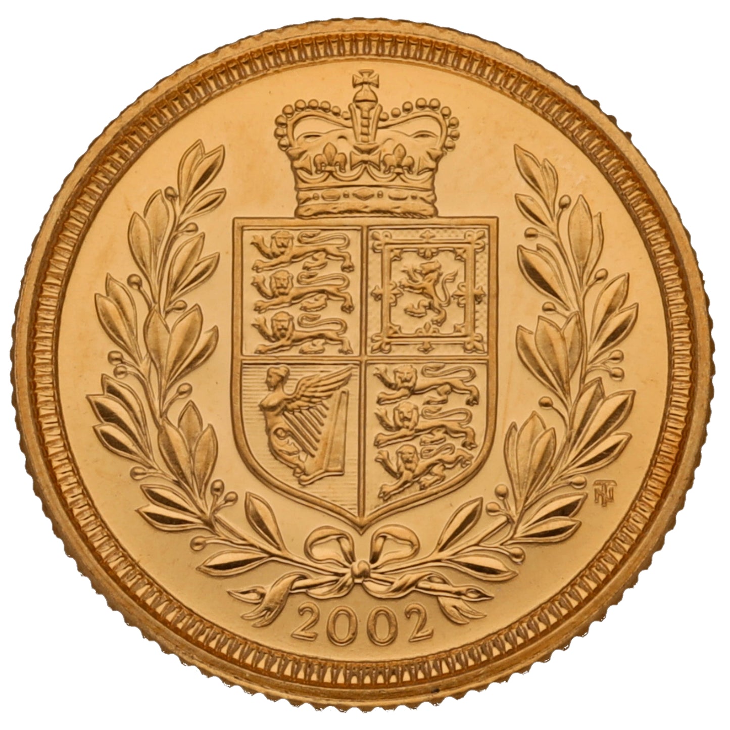 22ct Gold Queen Elizabeth II Half Sovereign Coin 2002