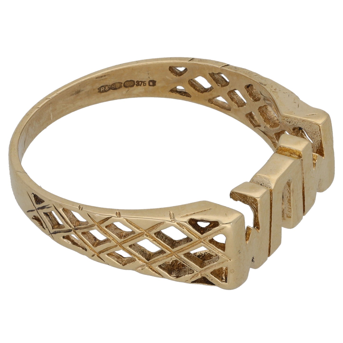 9ct Gold Mum/Mother Ring Size T