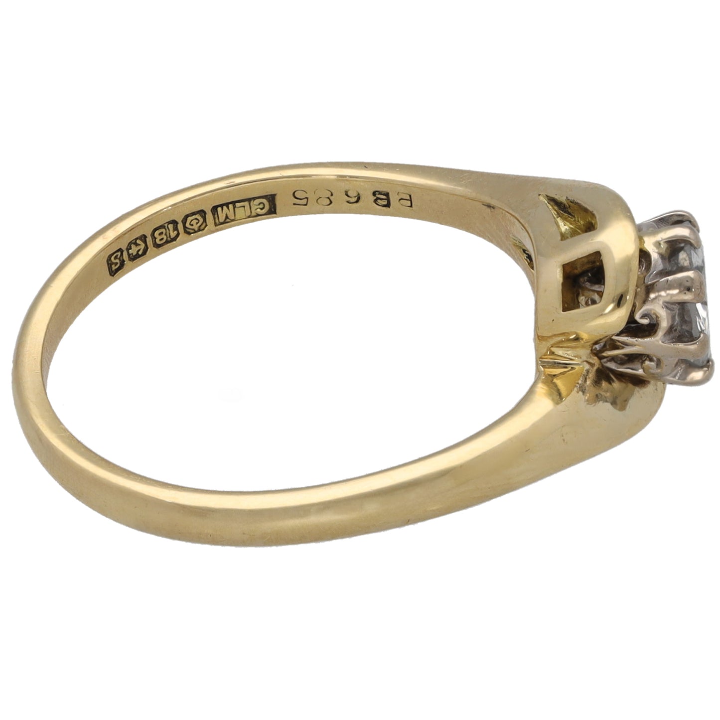 18ct Gold 0.50ct Diamond Solitaire Ring Size M