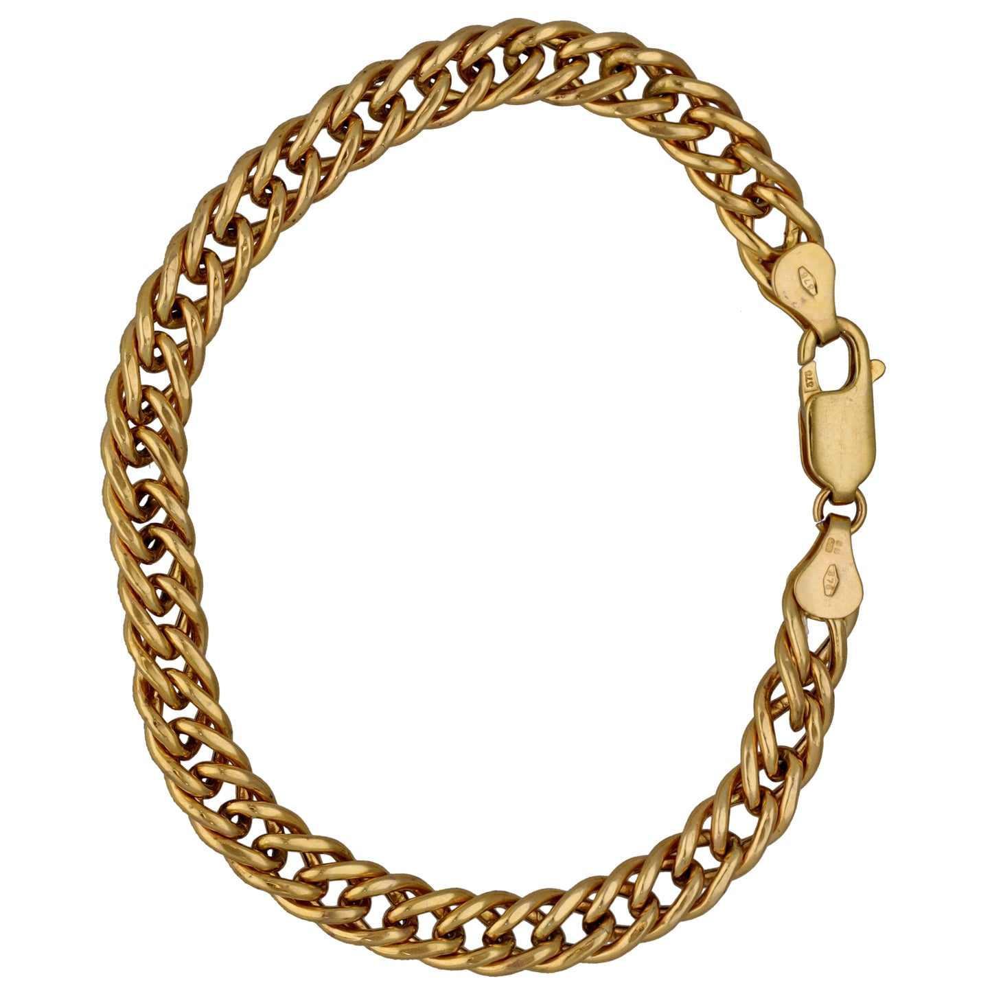 9ct Gold Double Curb Bracelet