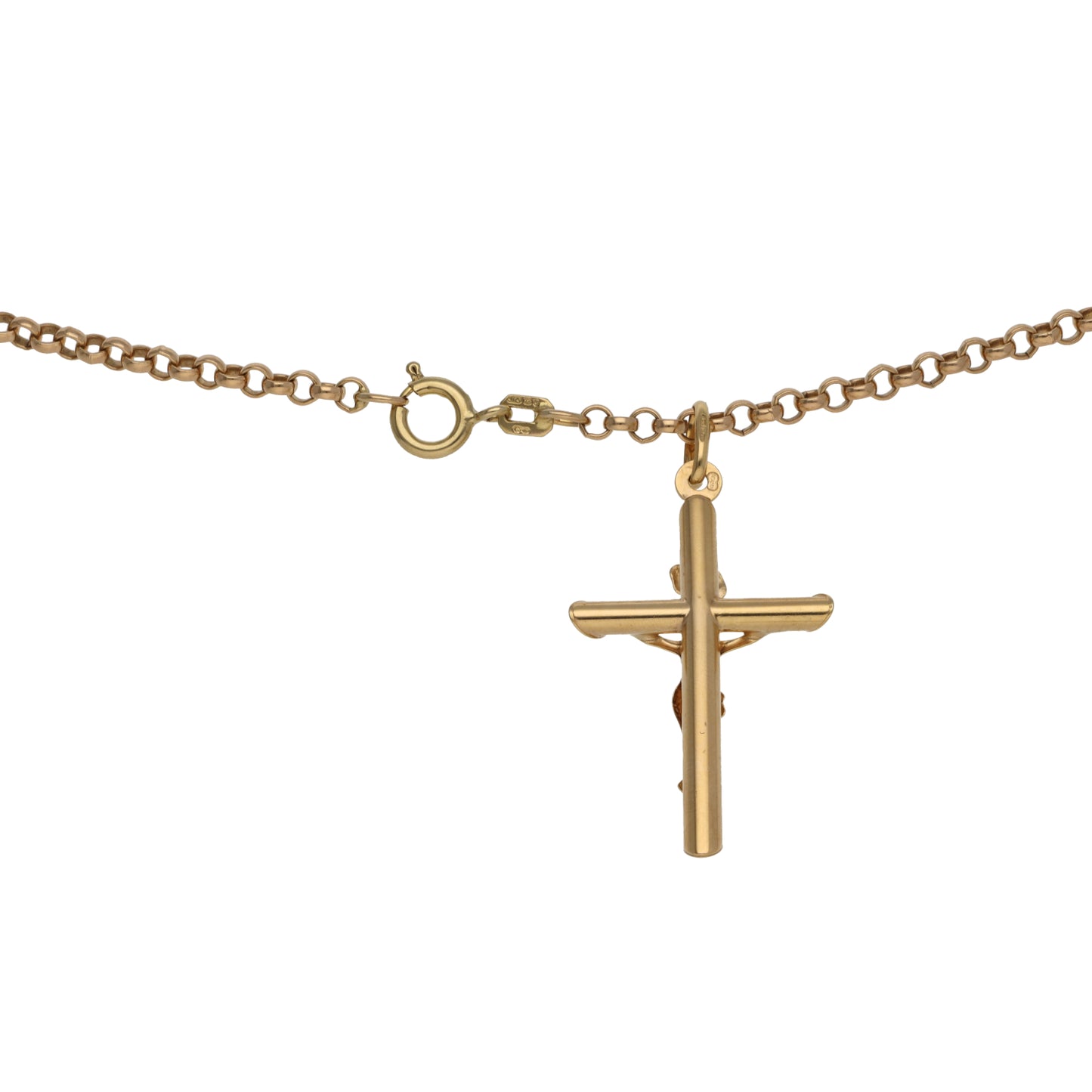 9ct Gold Crucifix Pendant With Chain