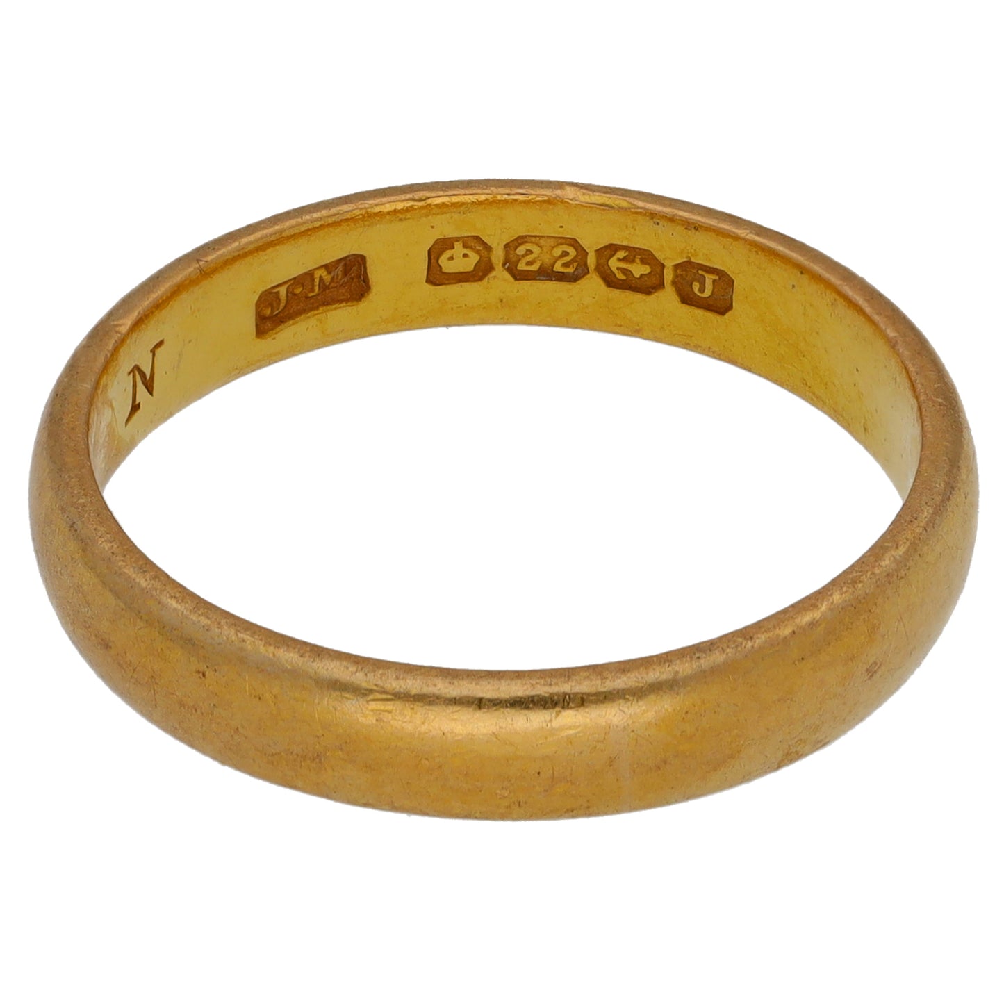 22ct Gold Plain Wedding Ring Size O