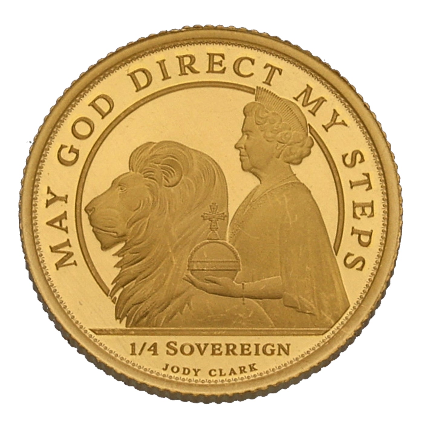 22ct Gold May God Direct My Steps Quarter Sovereign Coin 2021