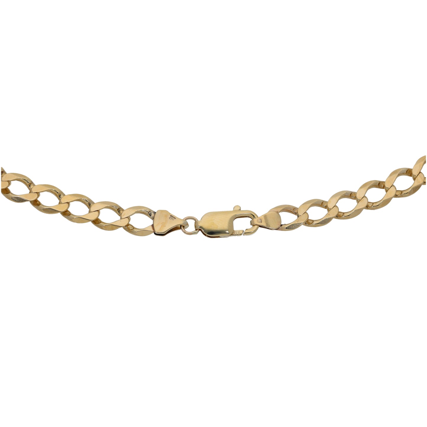 9ct Gold Curb Chain 22"
