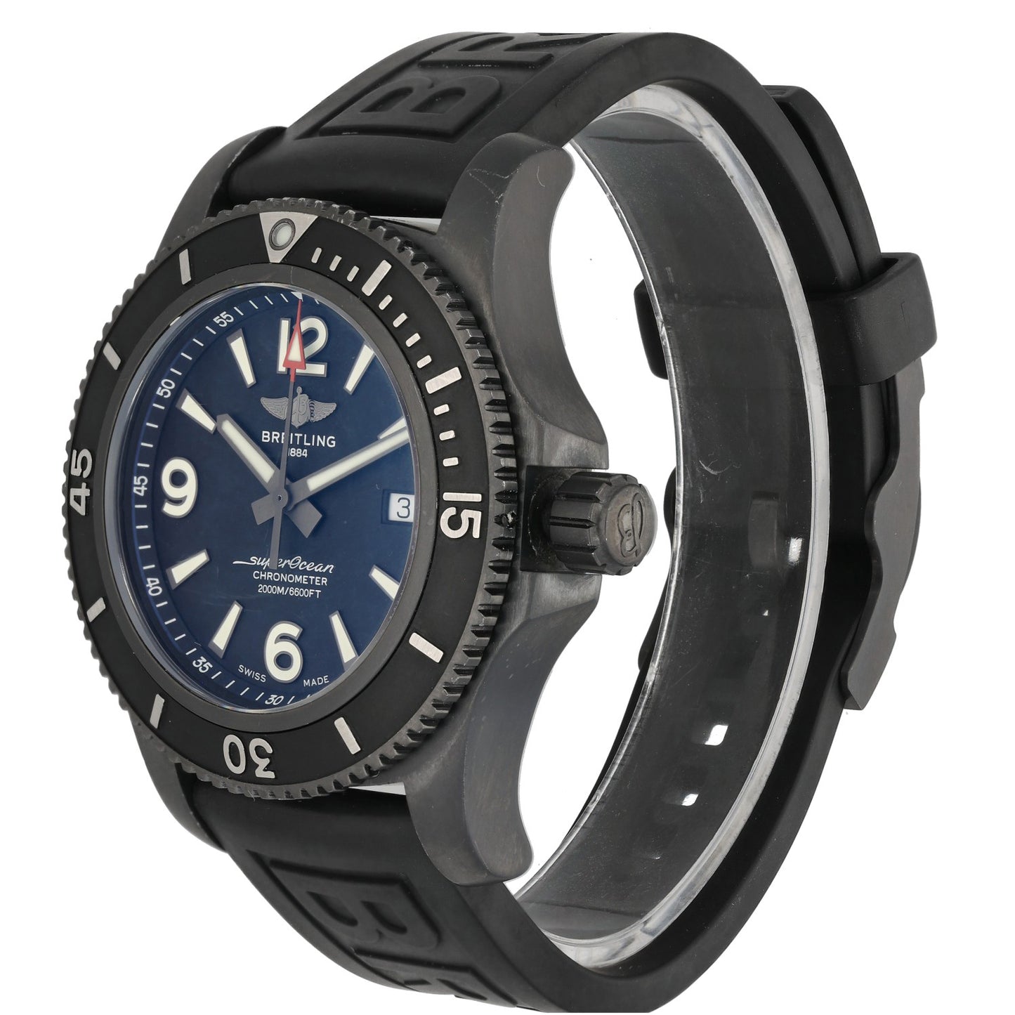 Breitling Superocean M17368 46mm DLC Stainless Steel Watch