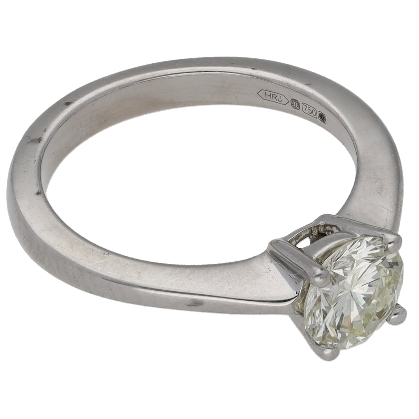 18ct White Gold 1.03ct Diamond Solitaire Ring Size M