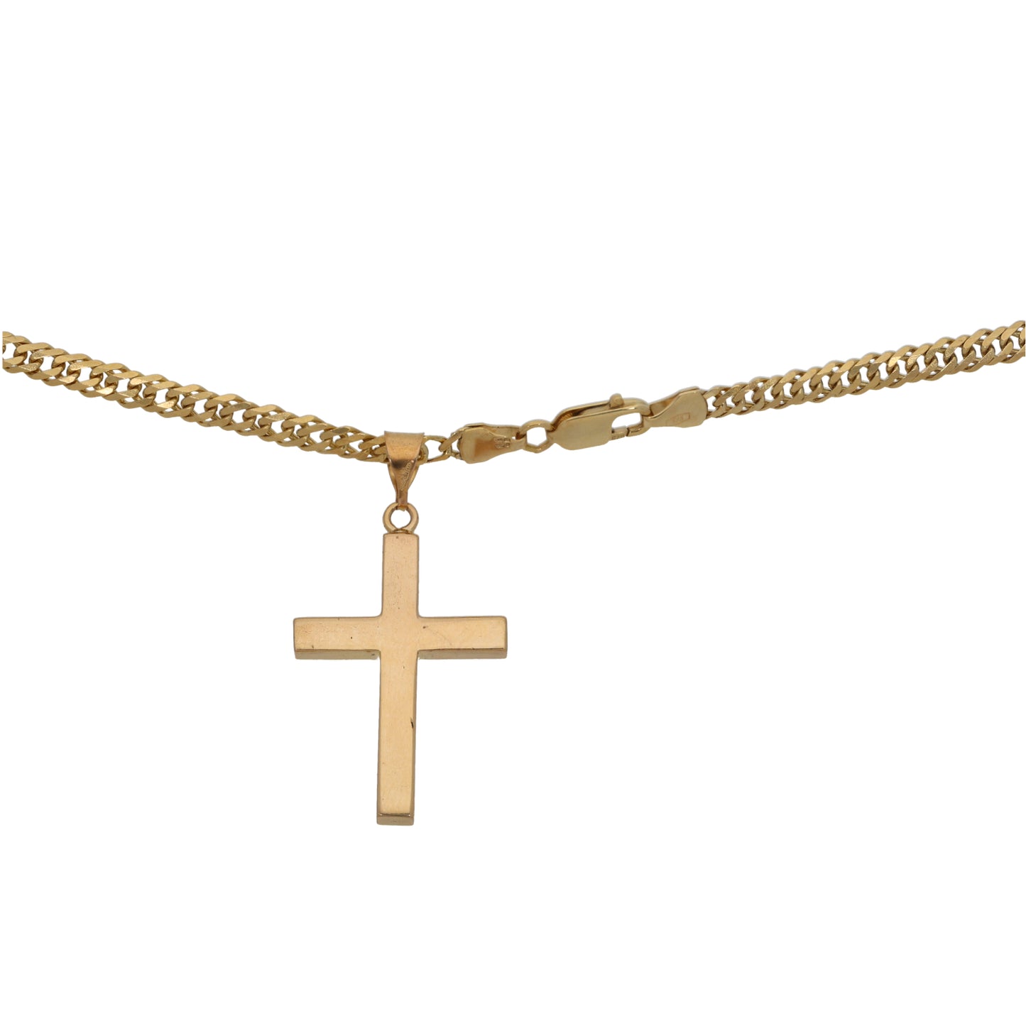 9ct Gold Cross Pendant With Chain