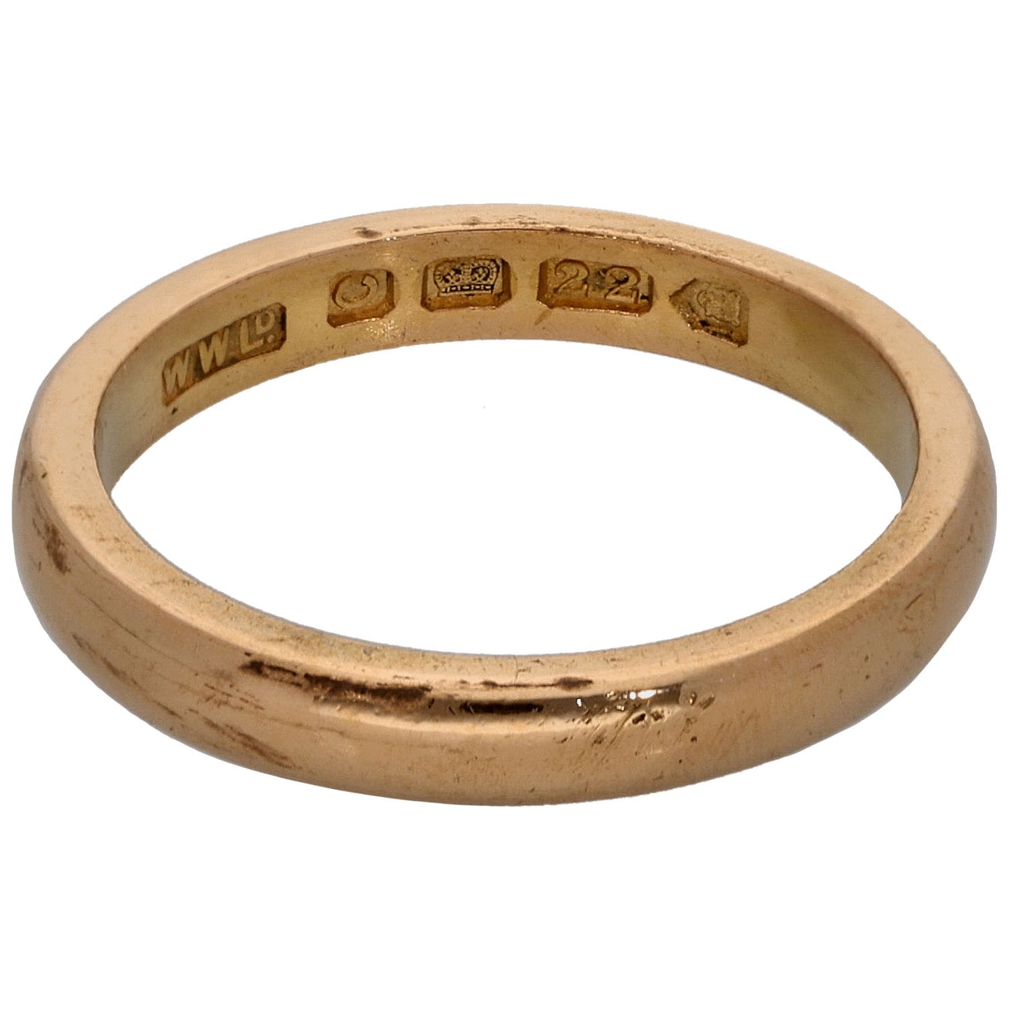 22ct Gold Plain Wedding Ring Size M