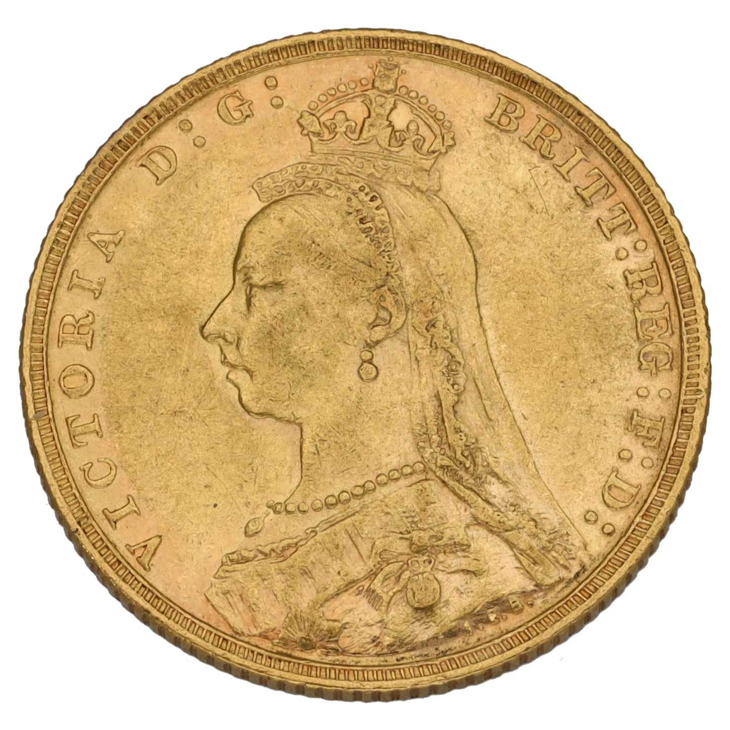 22ct Gold Queen Victoria Full Sovereign Coin 1893